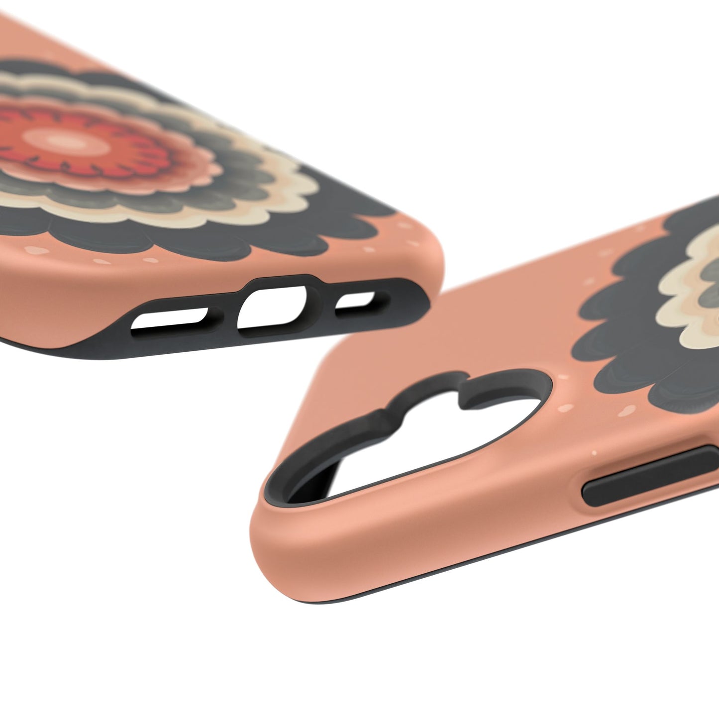 Earth Tone Mandala iPhone Case - Bohemian Floral Design, Aesthetic Gift Idea