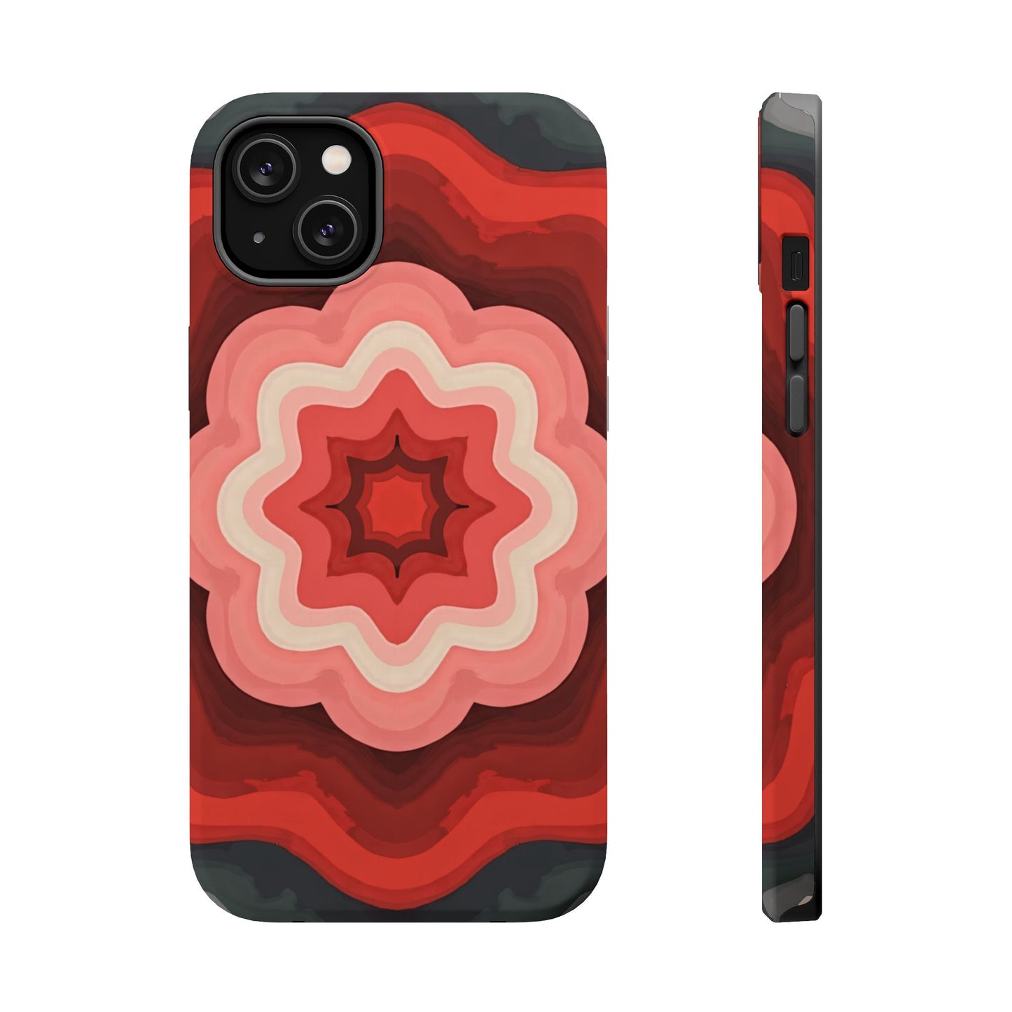 Retro Flower Phone Case - Aesthetic iPhone Case, 70s Inspired Gift, Groovy Pattern Design