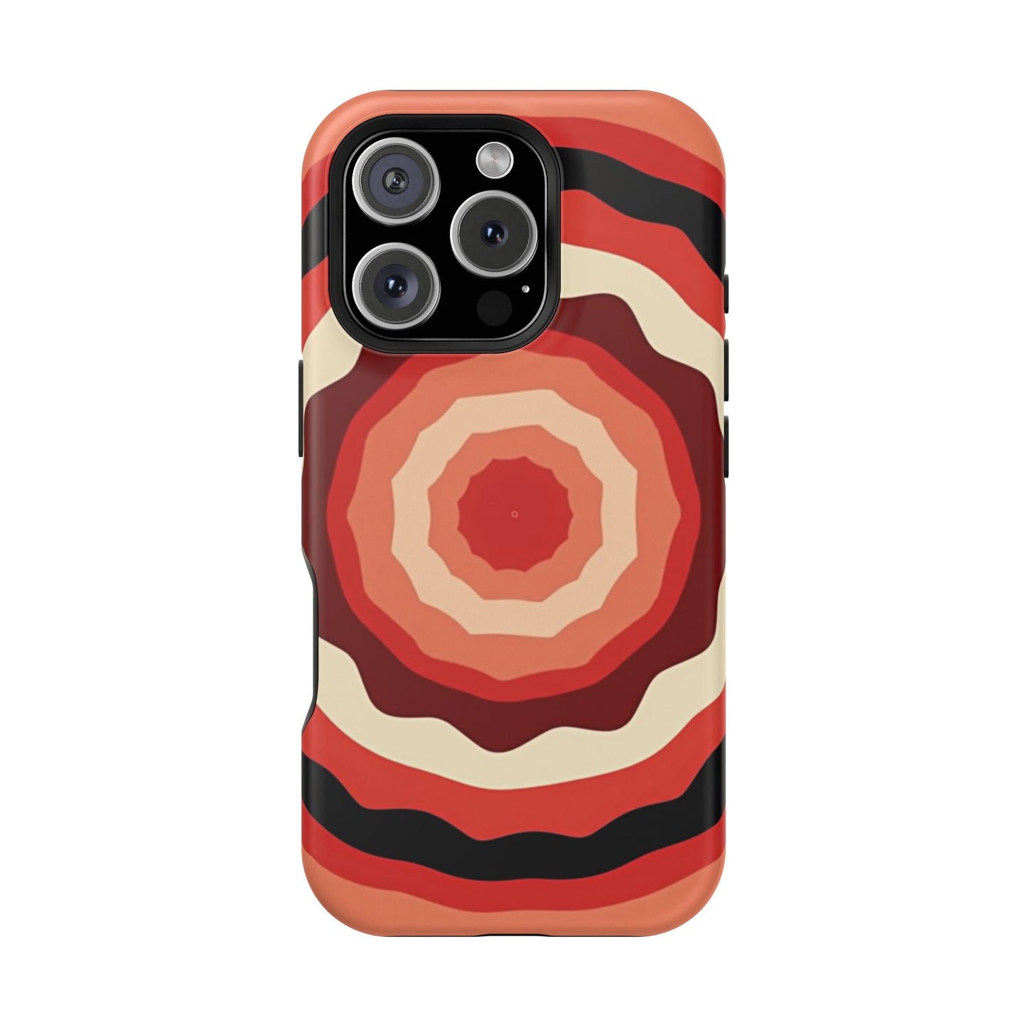 Retro Sunset iPhone Case - 70s Inspired Floral Design, Aesthetic Gift Idea