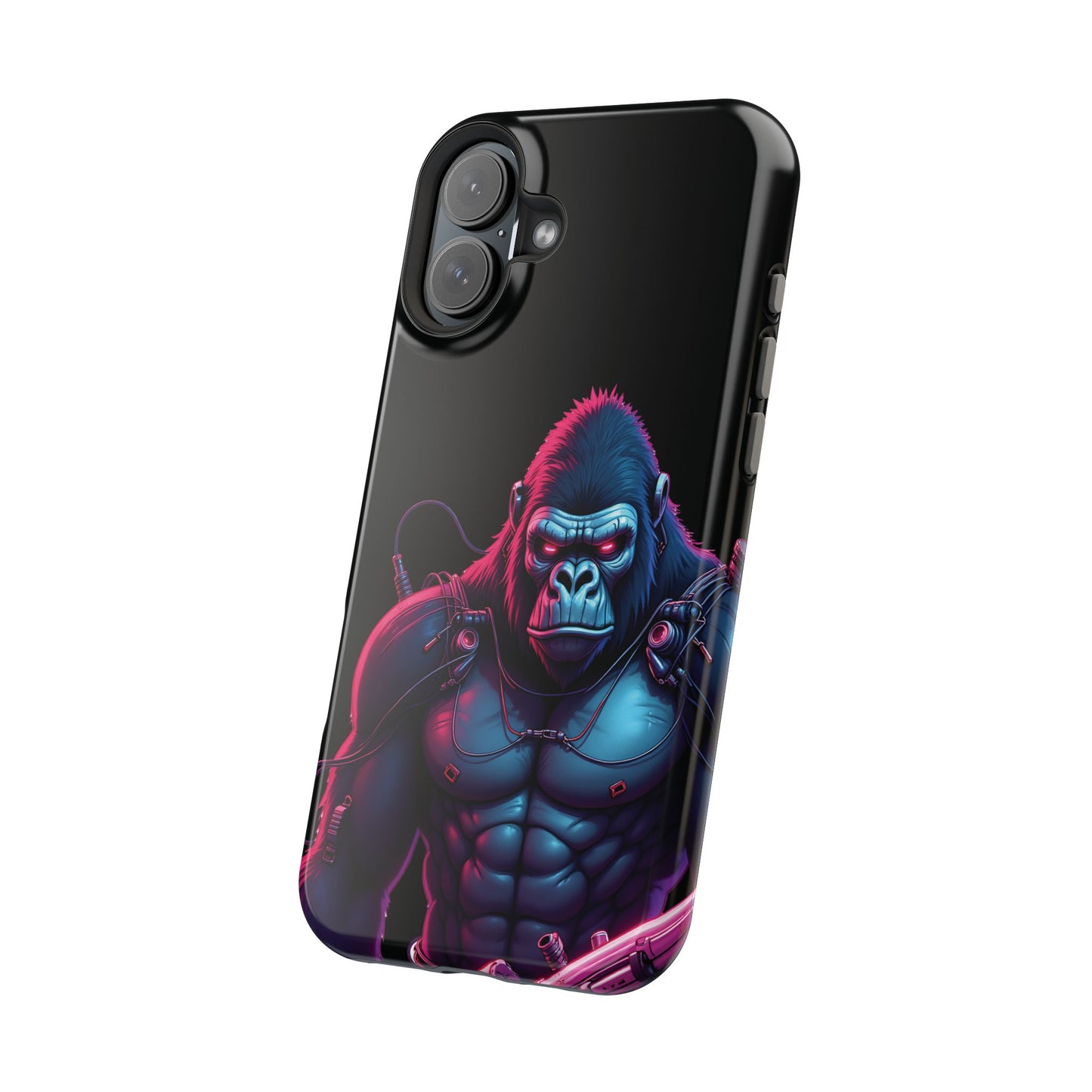 Cyber Primal Phone Case – Neon Power, Gorilla Strength