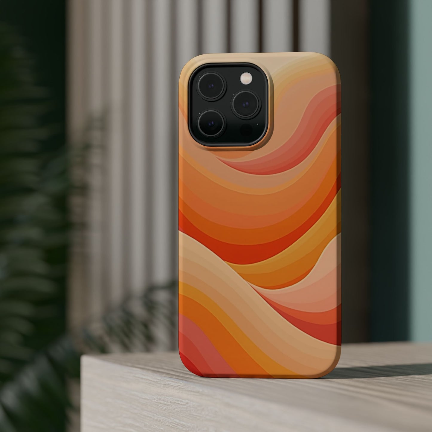 Retro Wave Phone Case - 70s Inspired Aesthetic | Orange Gradient iPhone Case | Gifts for Her | Vintage Style Sun Design