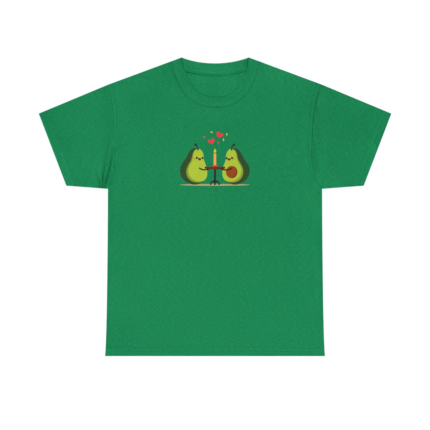 Cute Avocado Couple T-Shirt – “Avocuddles Date Night” – Funny Romantic Tee for Foodie Lovers & Veggie Fans
