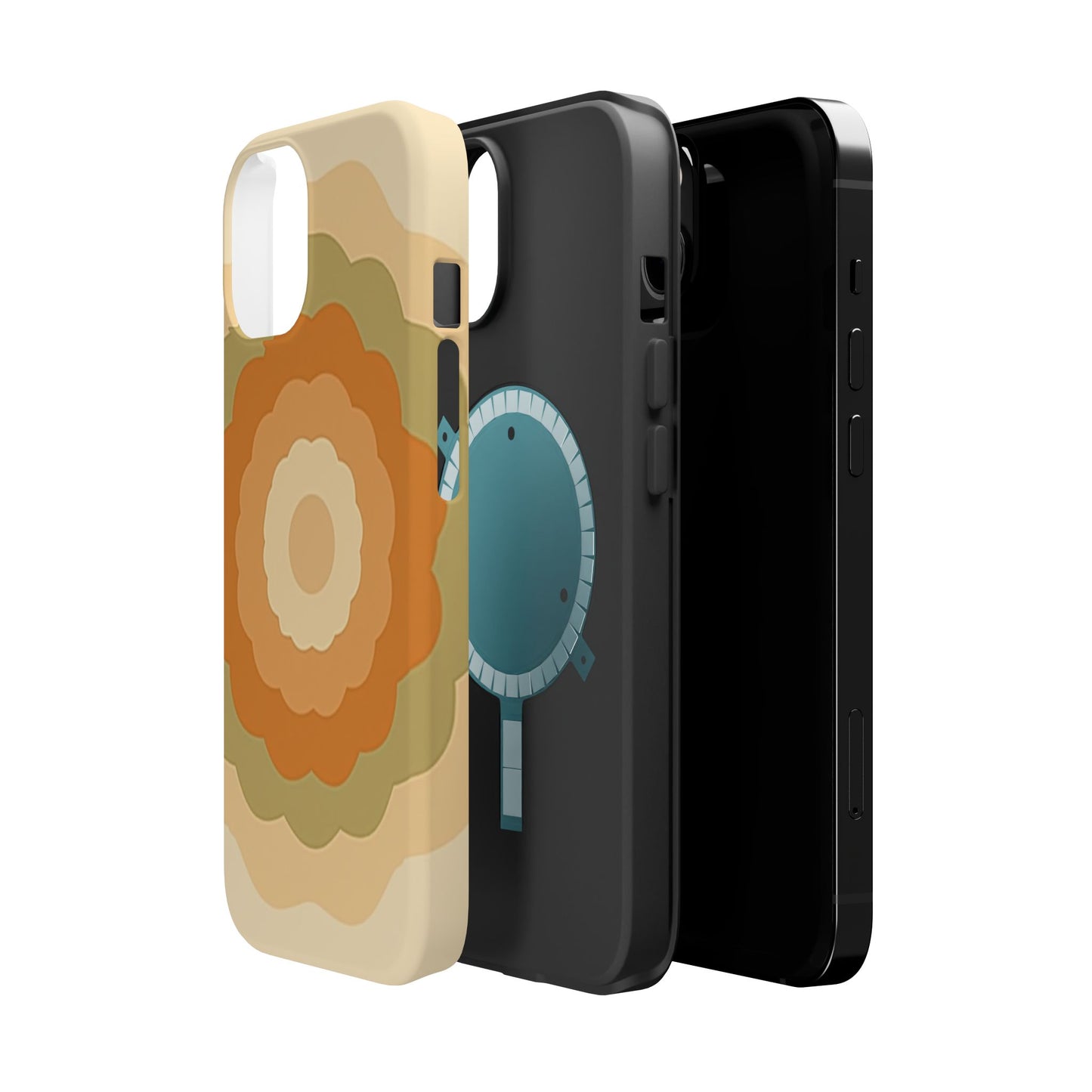Retro Bloom iPhone Case - 70s Floral Design, Vintage Aesthetic Gift Idea