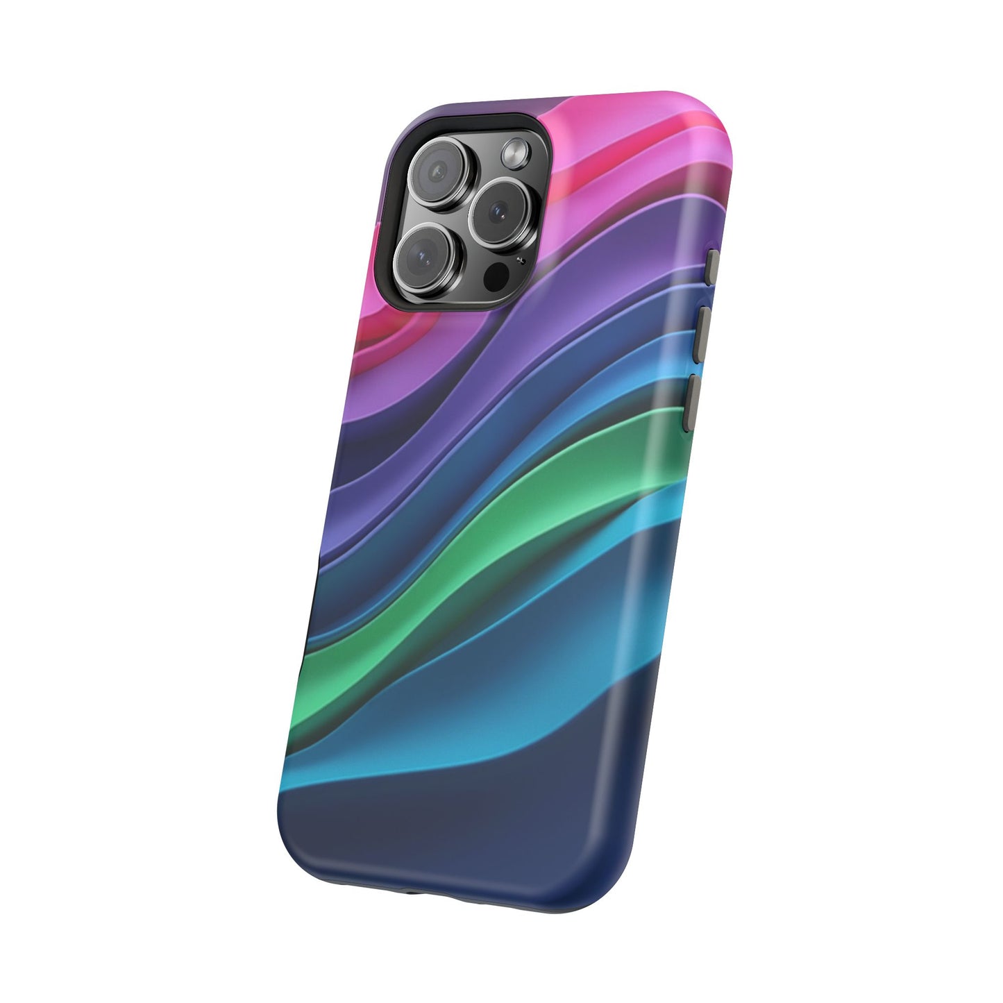 Rainbow Wave Phone Case - Colorful Abstract Design | Aesthetic iPhone Case | Trendy Gifts for Her | Vivid Gradient Art