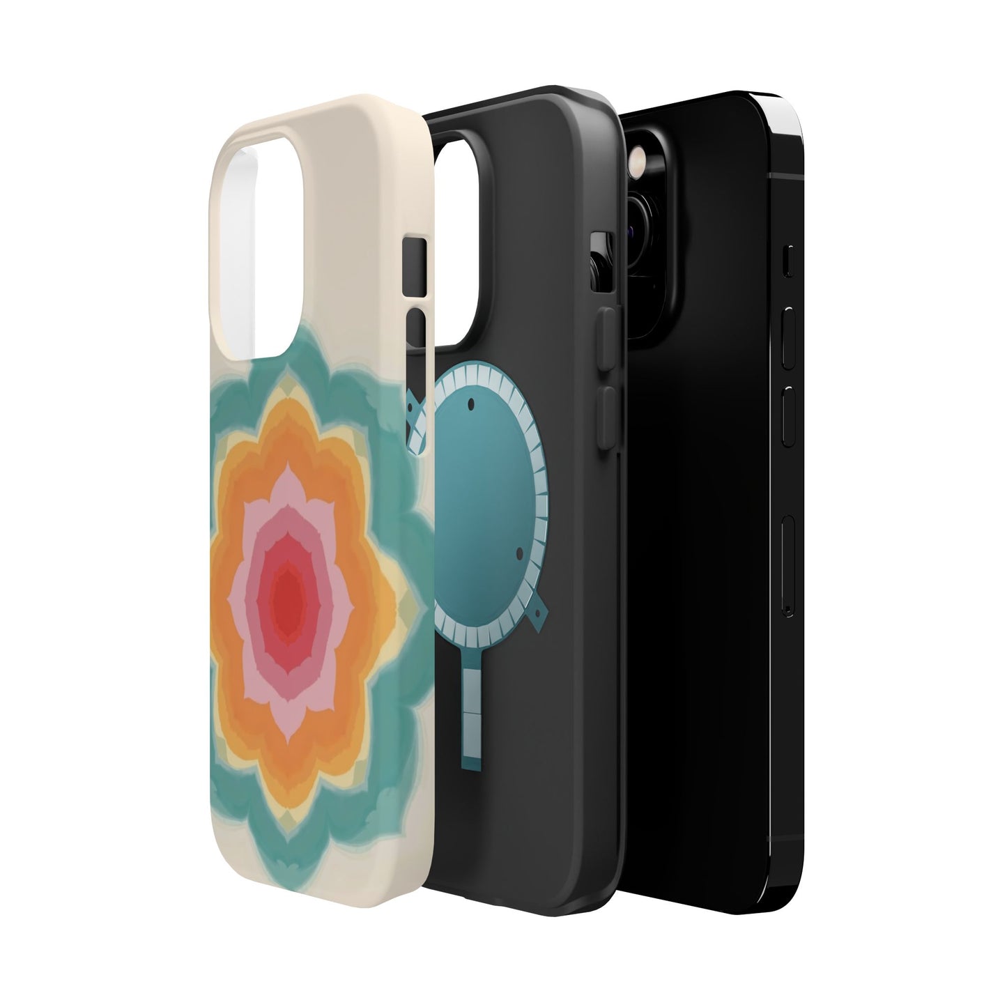 Floral Bloom iPhone Case - Retro Flower Power Design, Aesthetic Gift Idea