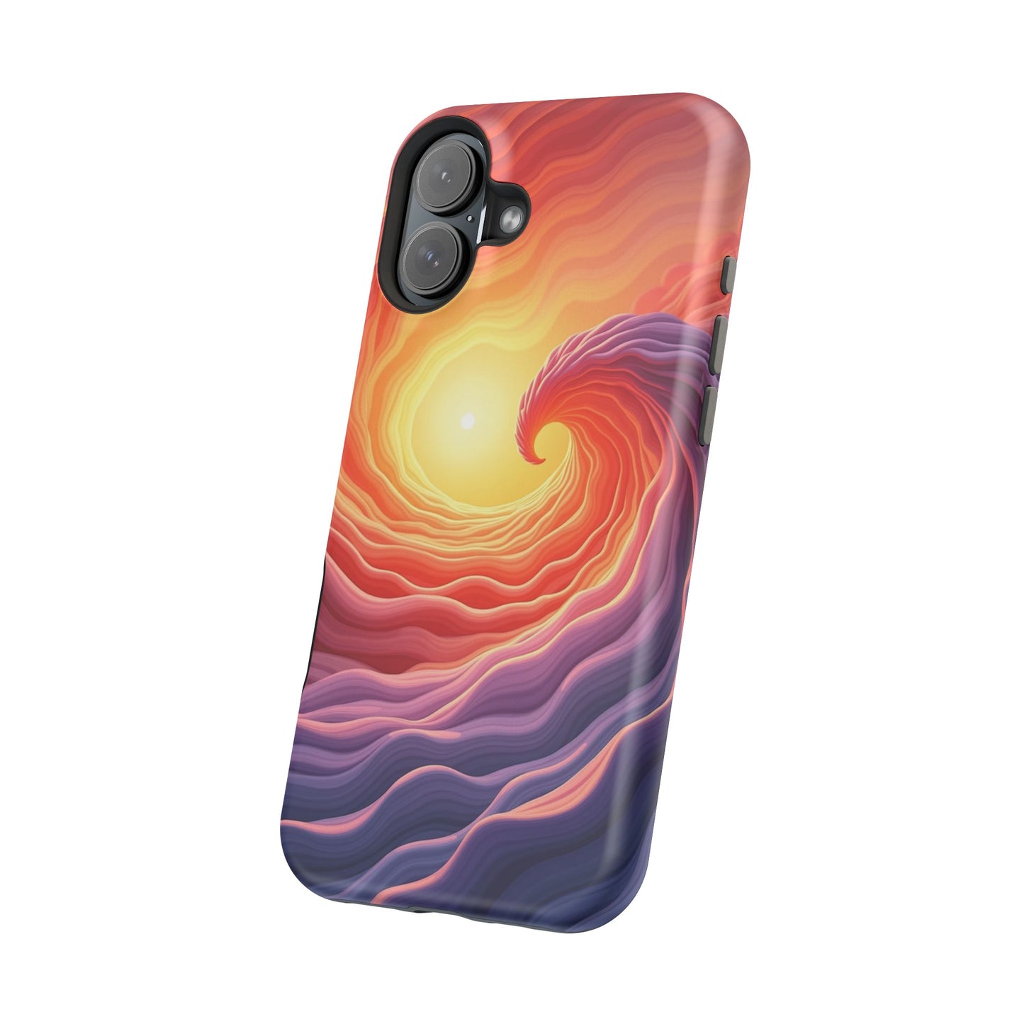 Sunburst Wave iPhone Case - Ocean Sunset Design, Aesthetic Beach Gift Idea