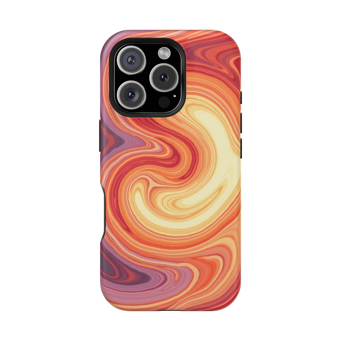 Sunset Phone Case - Orange Aesthetic iPhone Case, Warm Gift Idea, Trendy Swirl Design