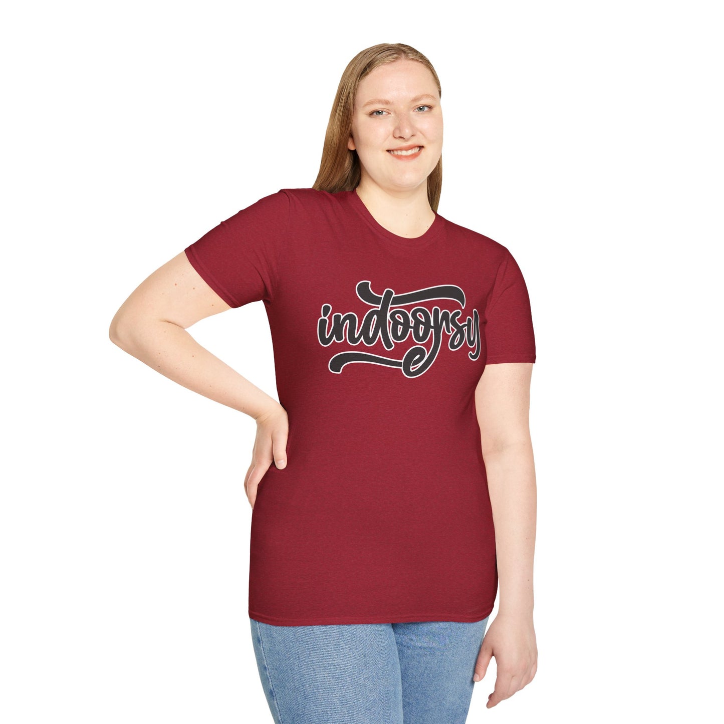"Indoorsy" Funny Indoor Lifestyle T-Shirt – Quirky & Cozy Graphic Tee for Homebodies, Introverts & Lazy Legends