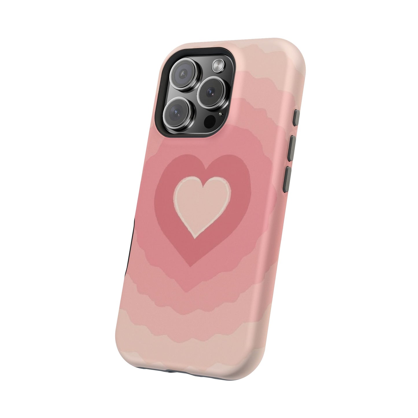 Pink Layered Heart iPhone Case - Cute Aesthetic Y2K Valentine's Gift