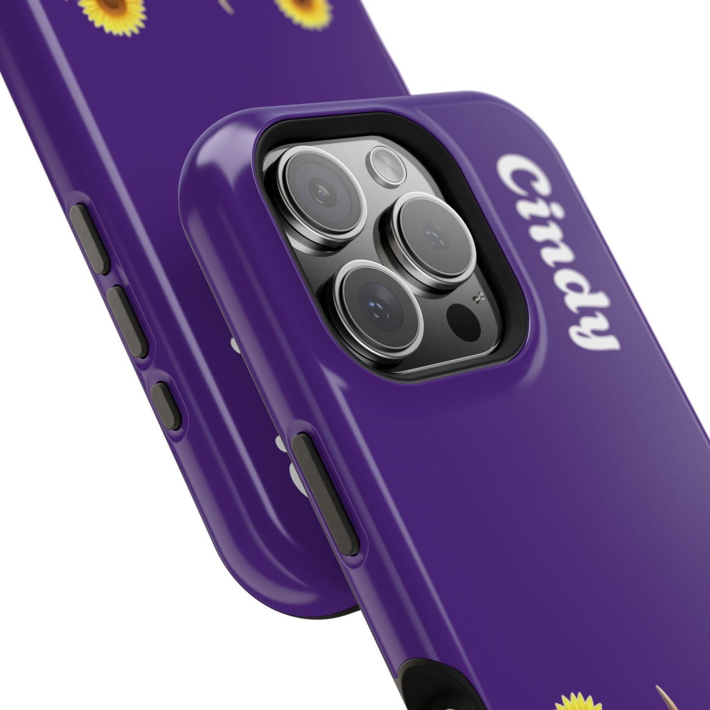 Personalized Purple Highland Cow Phone Case - Custom Name Farm Animal Gift | Cute Purple iPhone Cases for Women & Girls