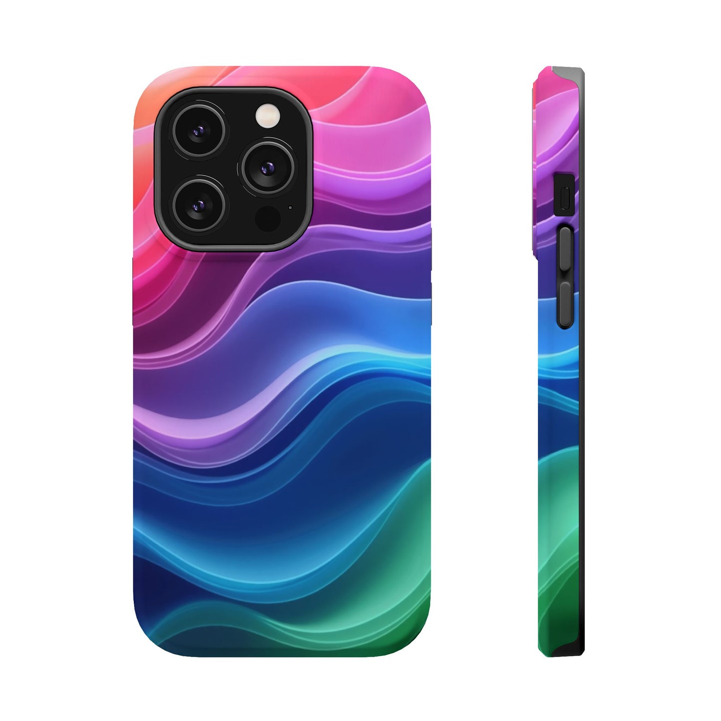 Pastel Wave Phone Case - Aesthetic iPhone Case | Lavender & Blue Gradient Design | Gifts for Her | Unique Art Print