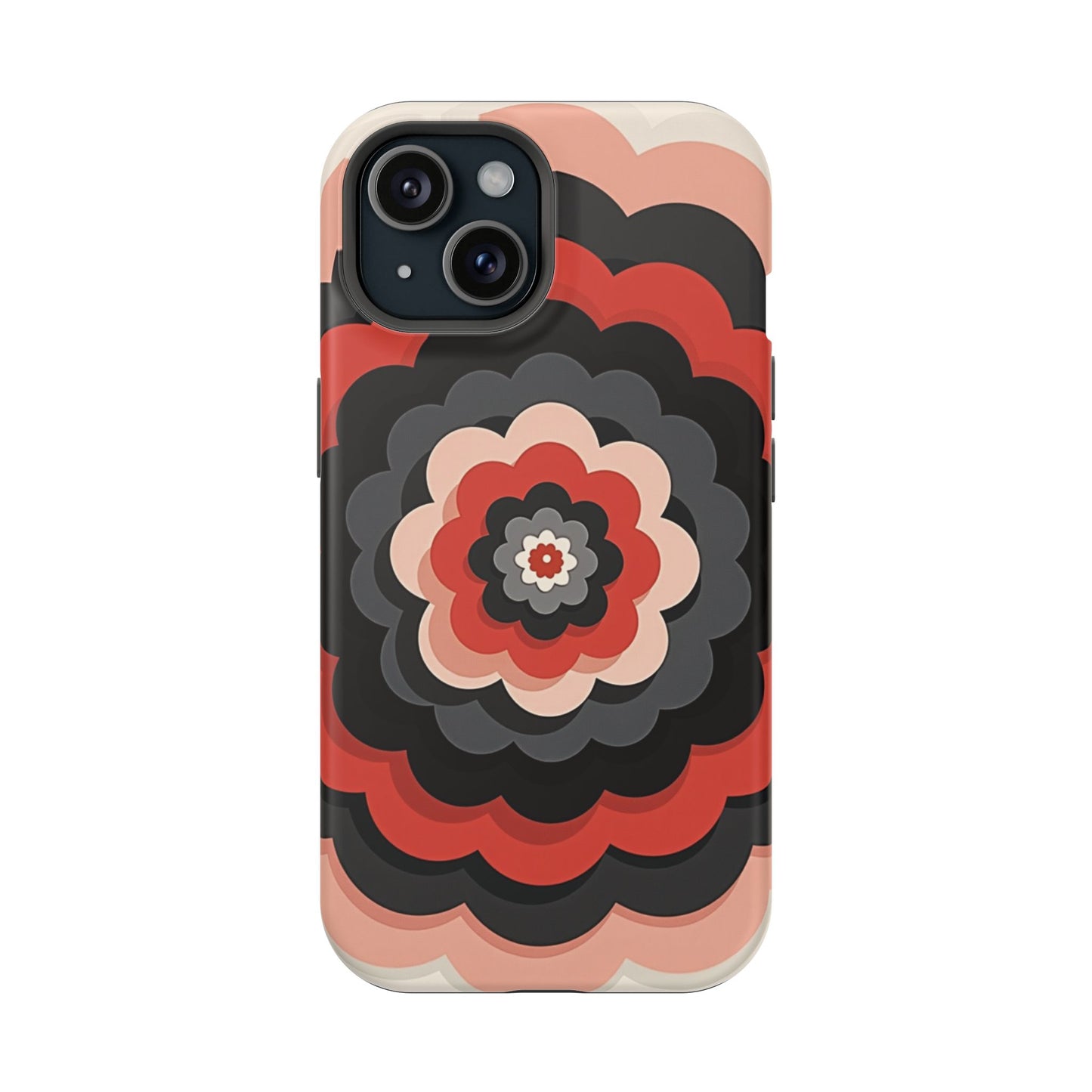 Floral Phone Case - Retro Flower iPhone Case, Aesthetic Gift Idea, Cute Pink Design