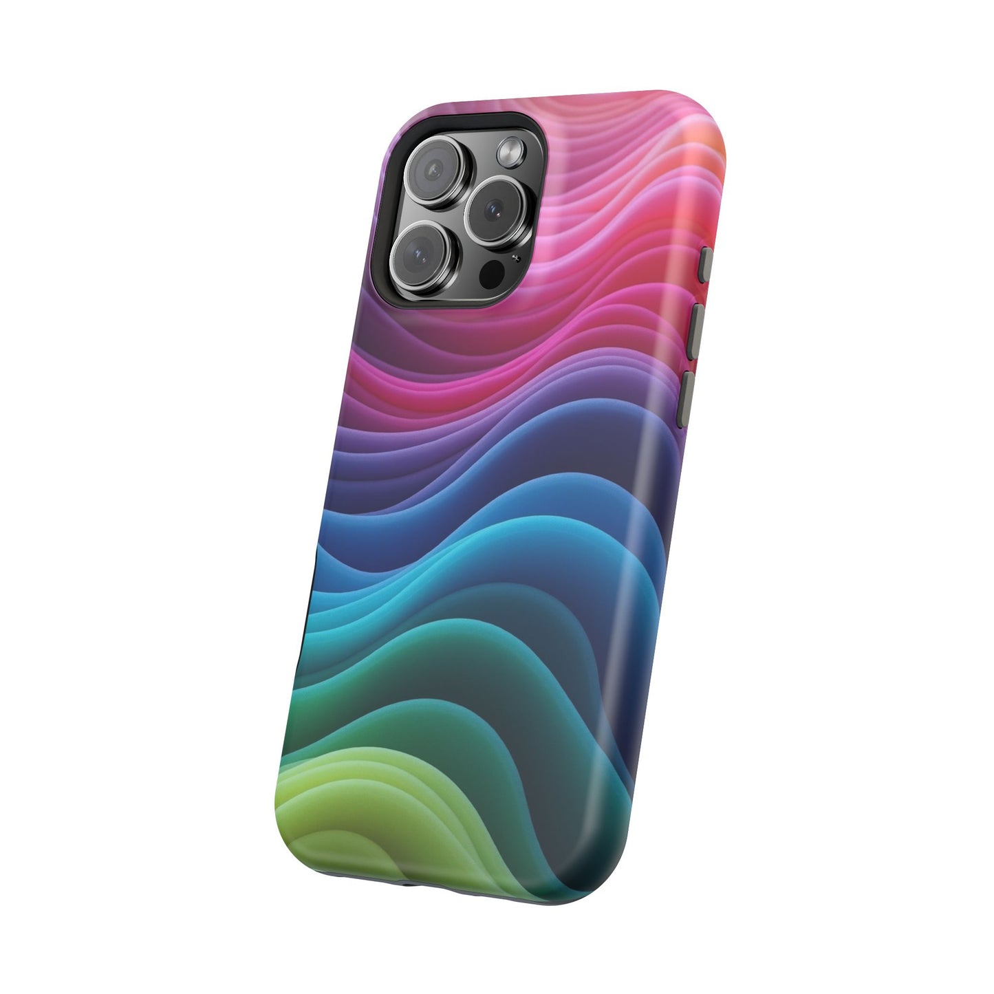 Colorful Wave Phone Case - Aesthetic iPhone Case | Rainbow Ripple Design | Trendy Gifts for Her | Unique Art Print