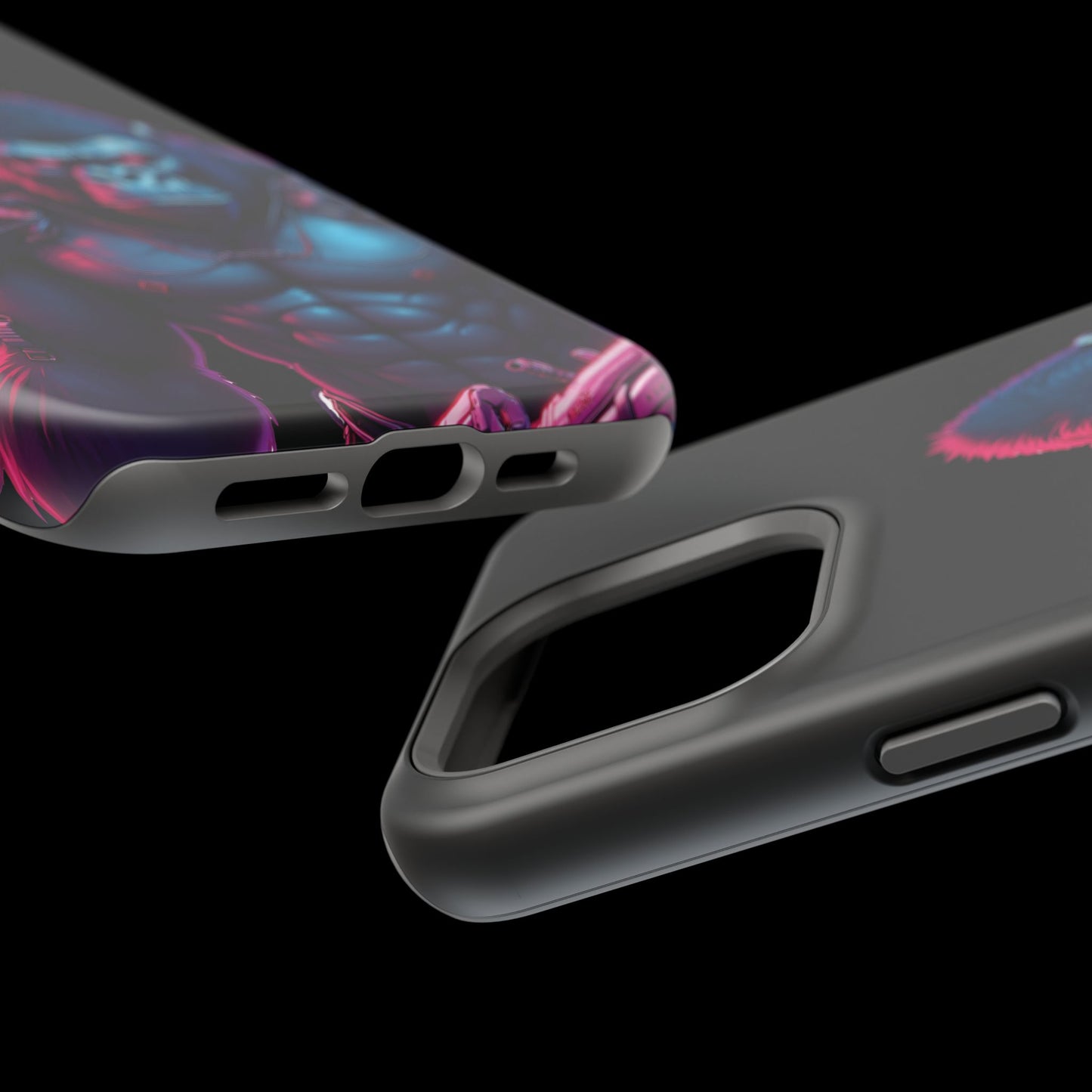 Cyber Primal Phone Case – Neon Power, Gorilla Strength