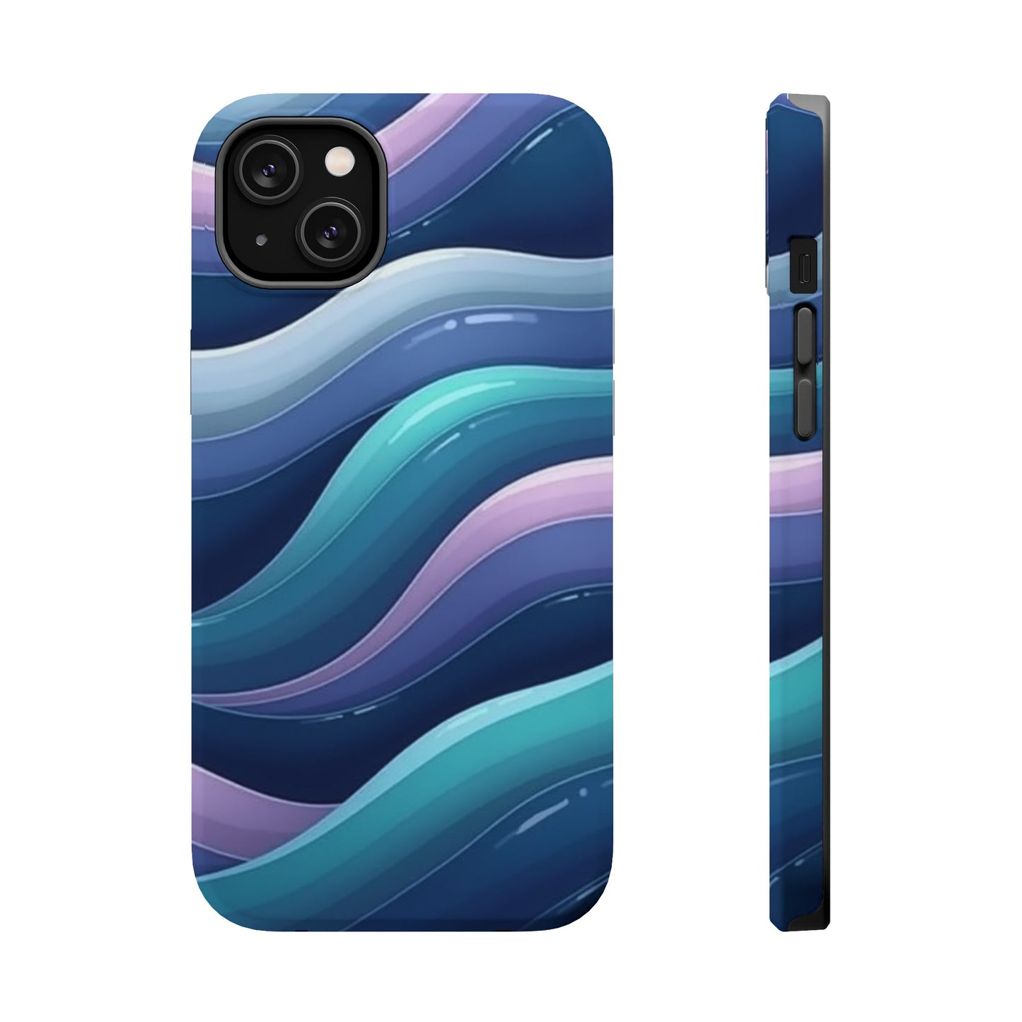 Blue Wave Phone Case - Aesthetic iPhone Case | Dark Moody Gradient Design | Gifts for Her | Unique Art Print