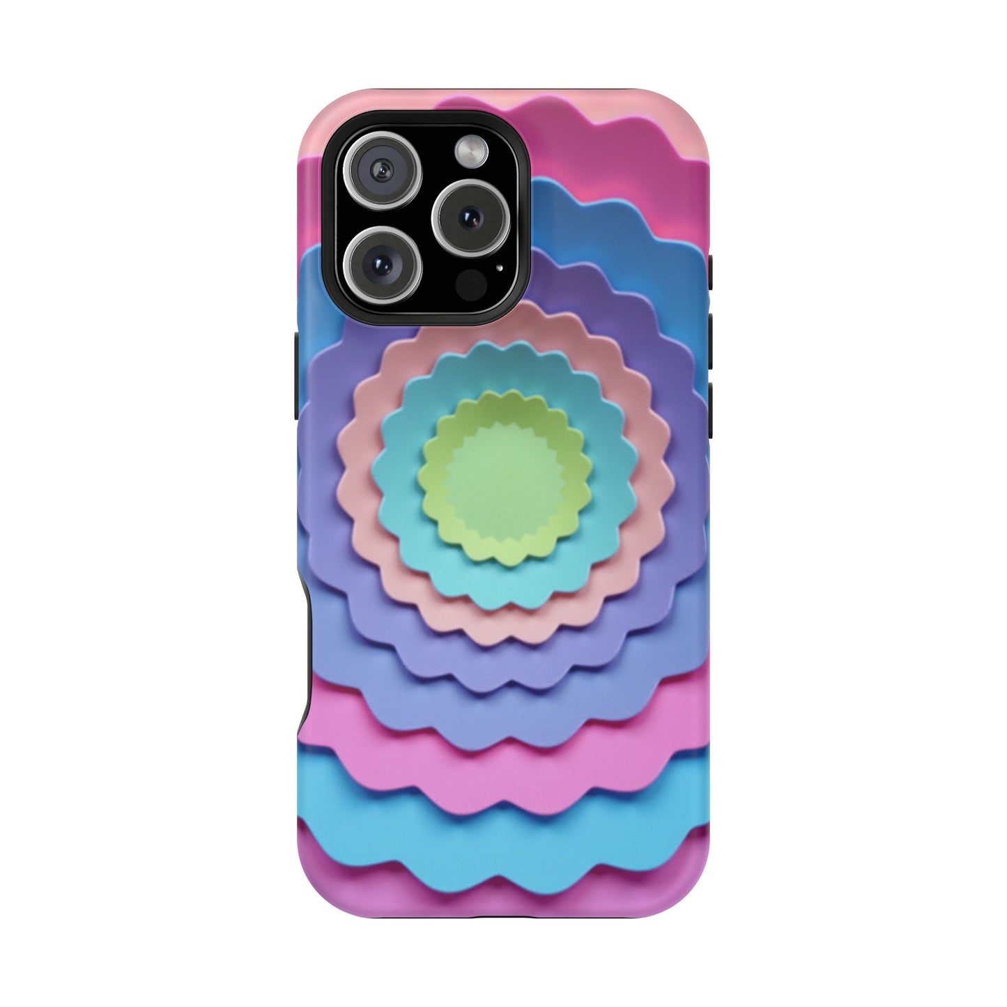 Layered Bloom iPhone Case - Pastel Flower Design, Cute Aesthetic Gift Idea