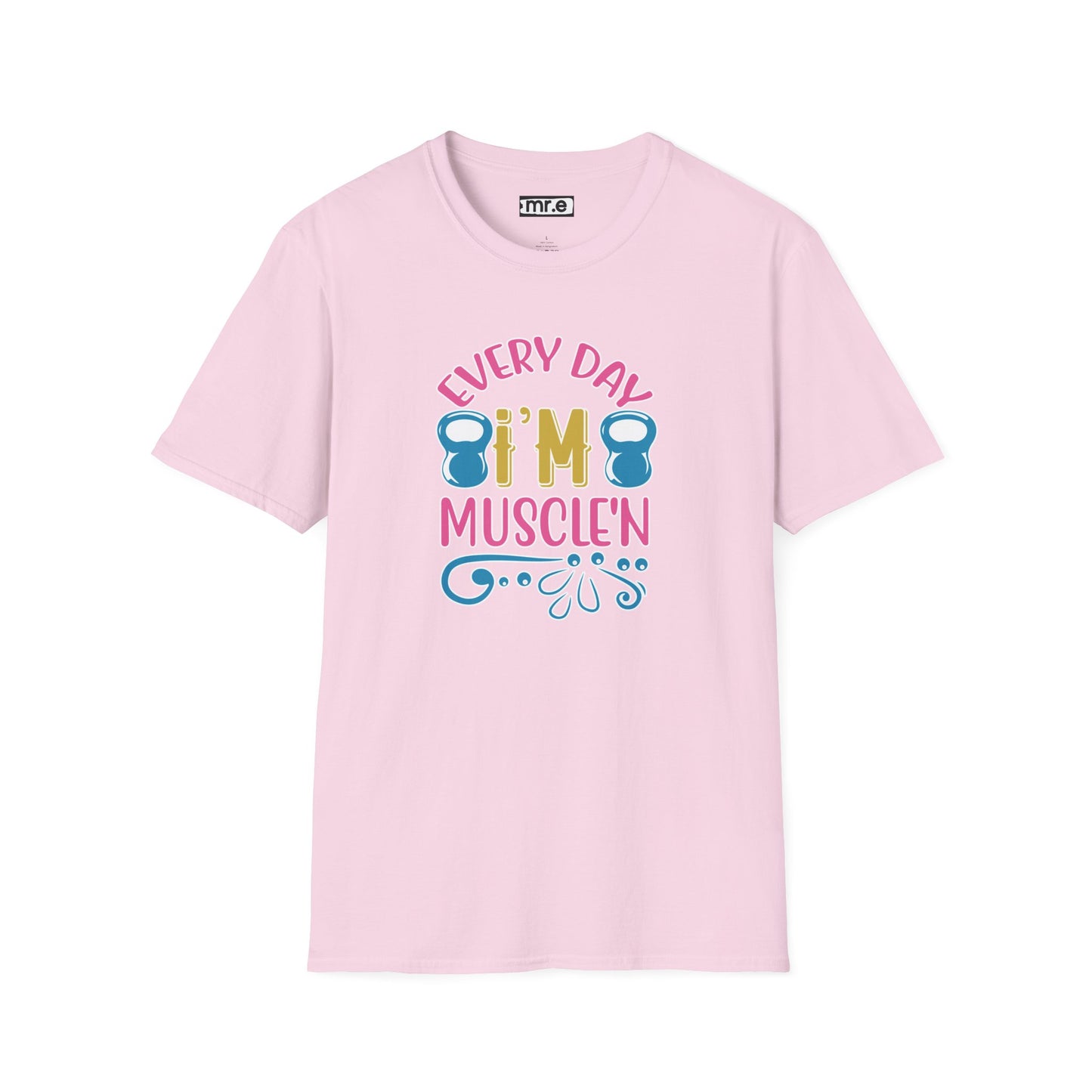 Funny Workout Shirt - “Every Day I’m Muscle’n” Gym Tee, Gift for Fitness Lovers, Motivational Exercise Clothing