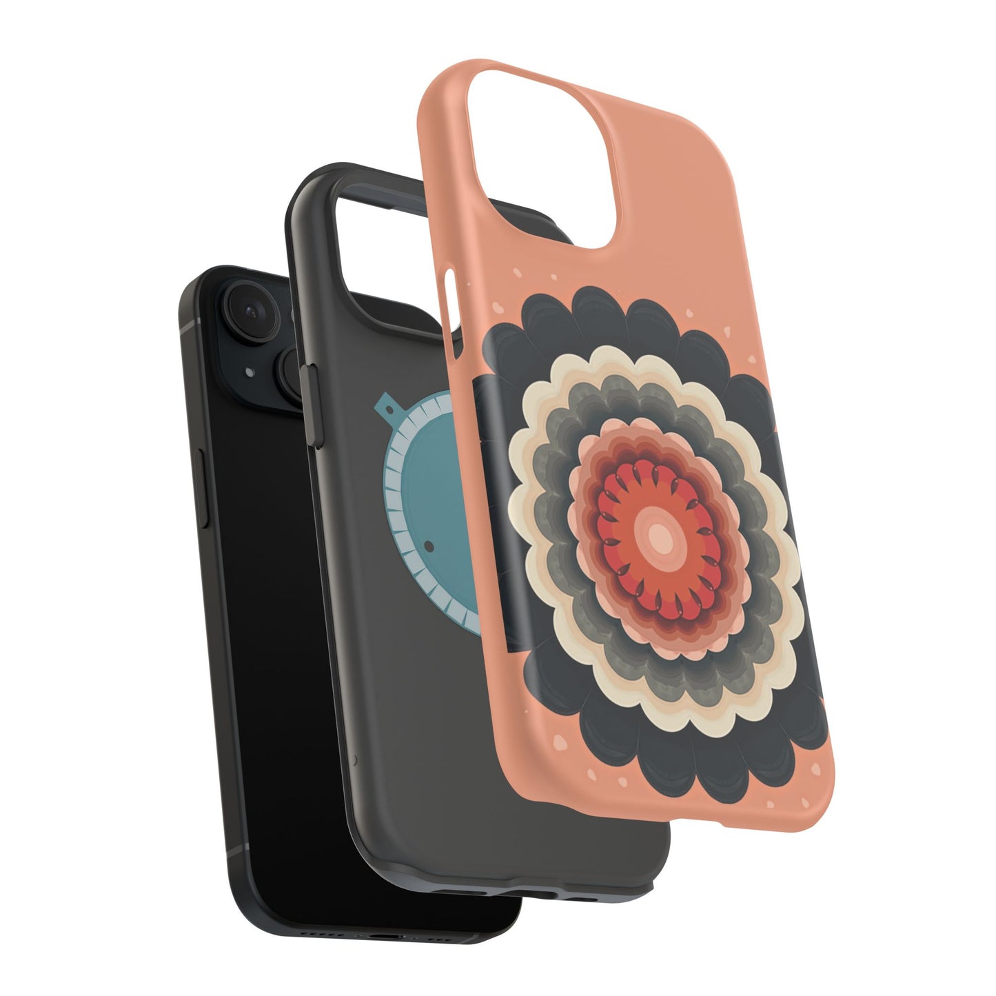 Earth Tone Mandala iPhone Case - Bohemian Floral Design, Aesthetic Gift Idea
