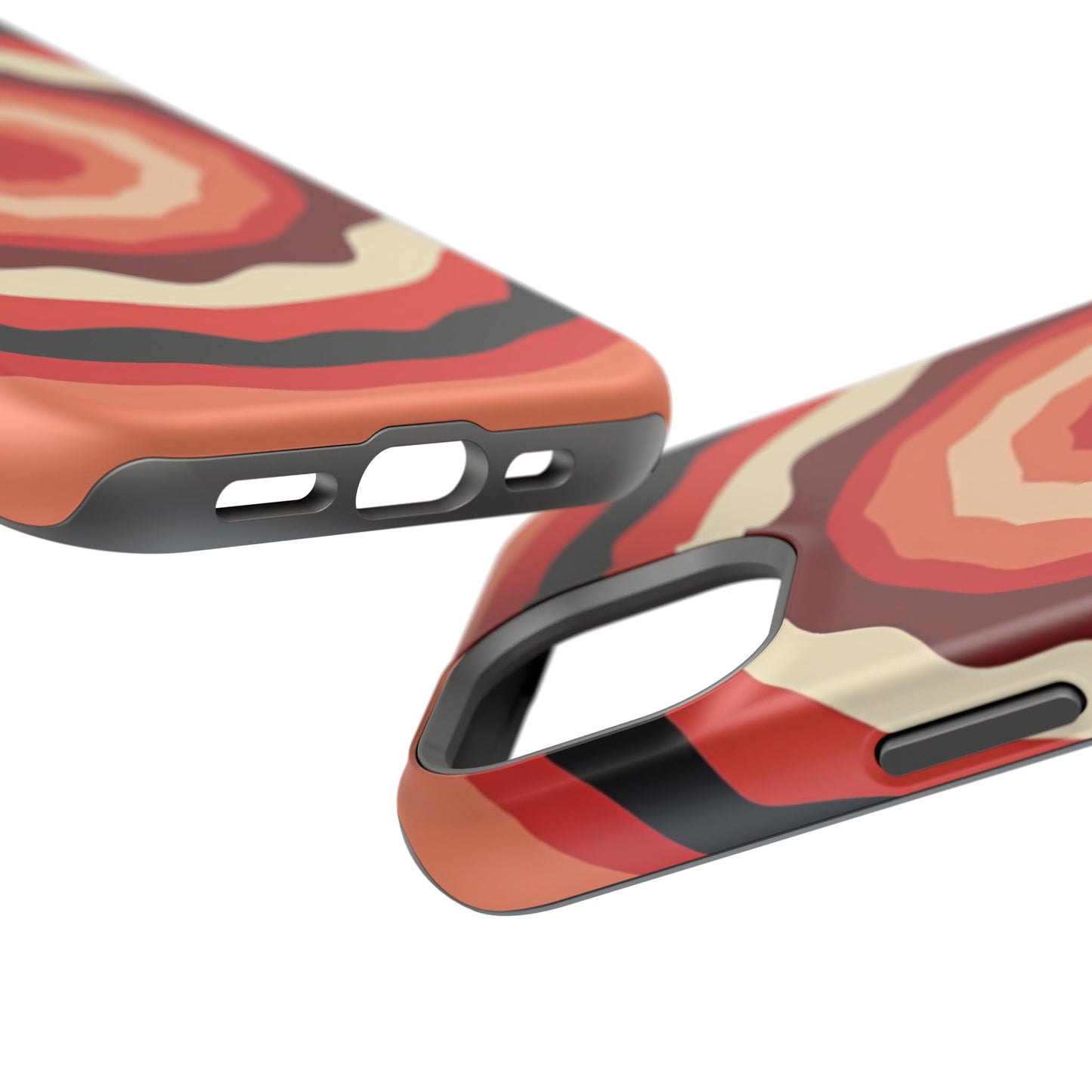 Retro Sunset iPhone Case - 70s Inspired Floral Design, Aesthetic Gift Idea