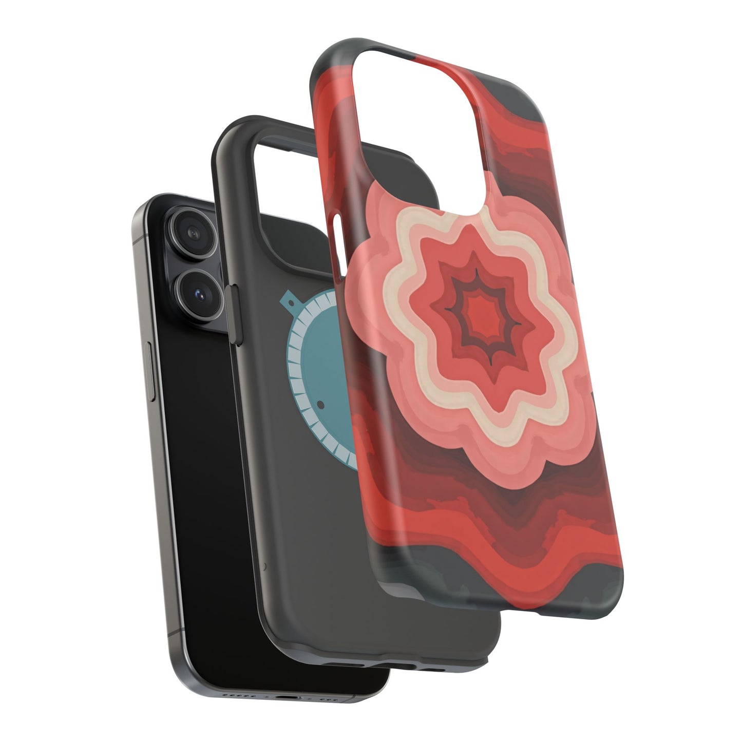 Retro Flower Phone Case - Aesthetic iPhone Case, 70s Inspired Gift, Groovy Pattern Design