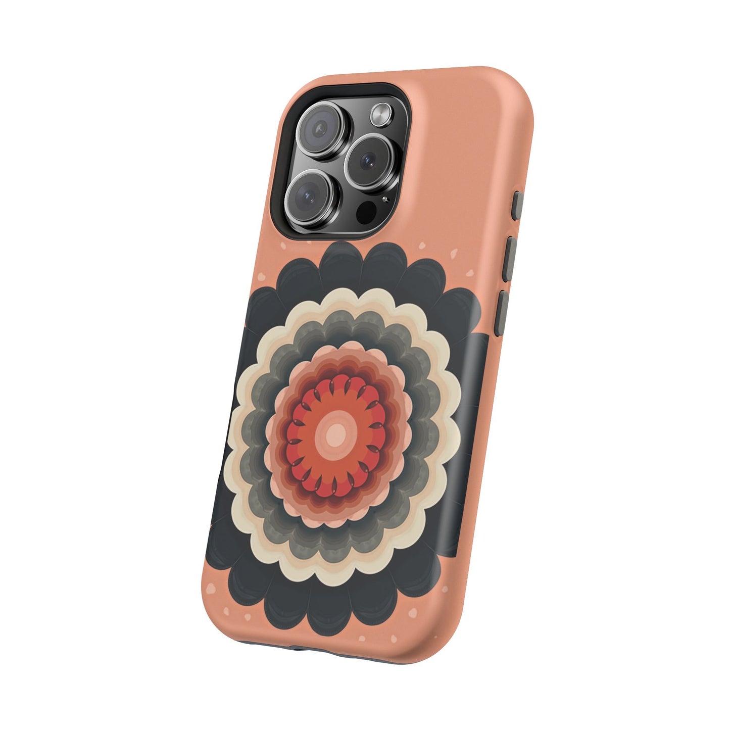 Earth Tone Mandala iPhone Case - Bohemian Floral Design, Aesthetic Gift Idea