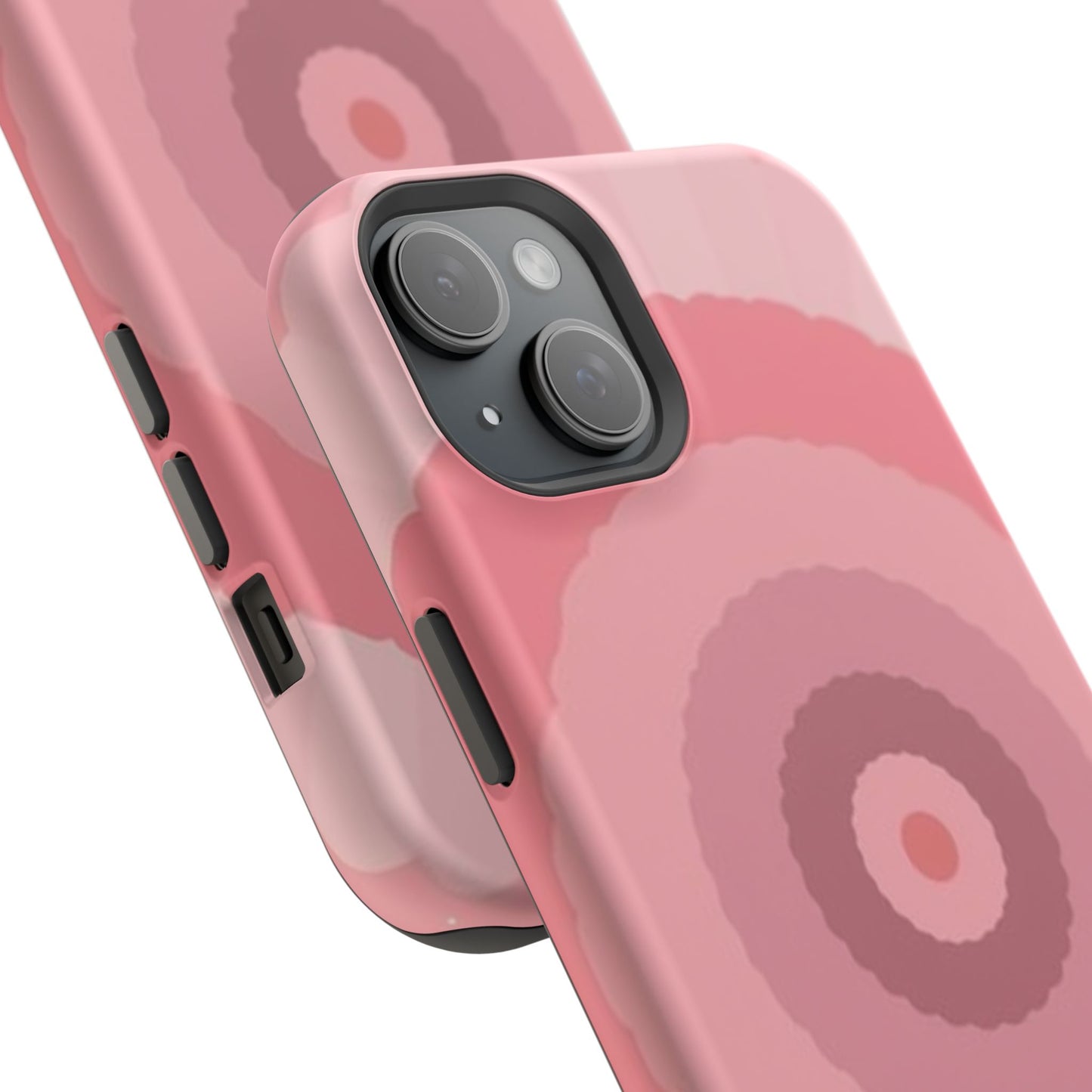 Retro Pink iPhone Case - 70s Aesthetic Wave Design - Cute Y2K Accessory