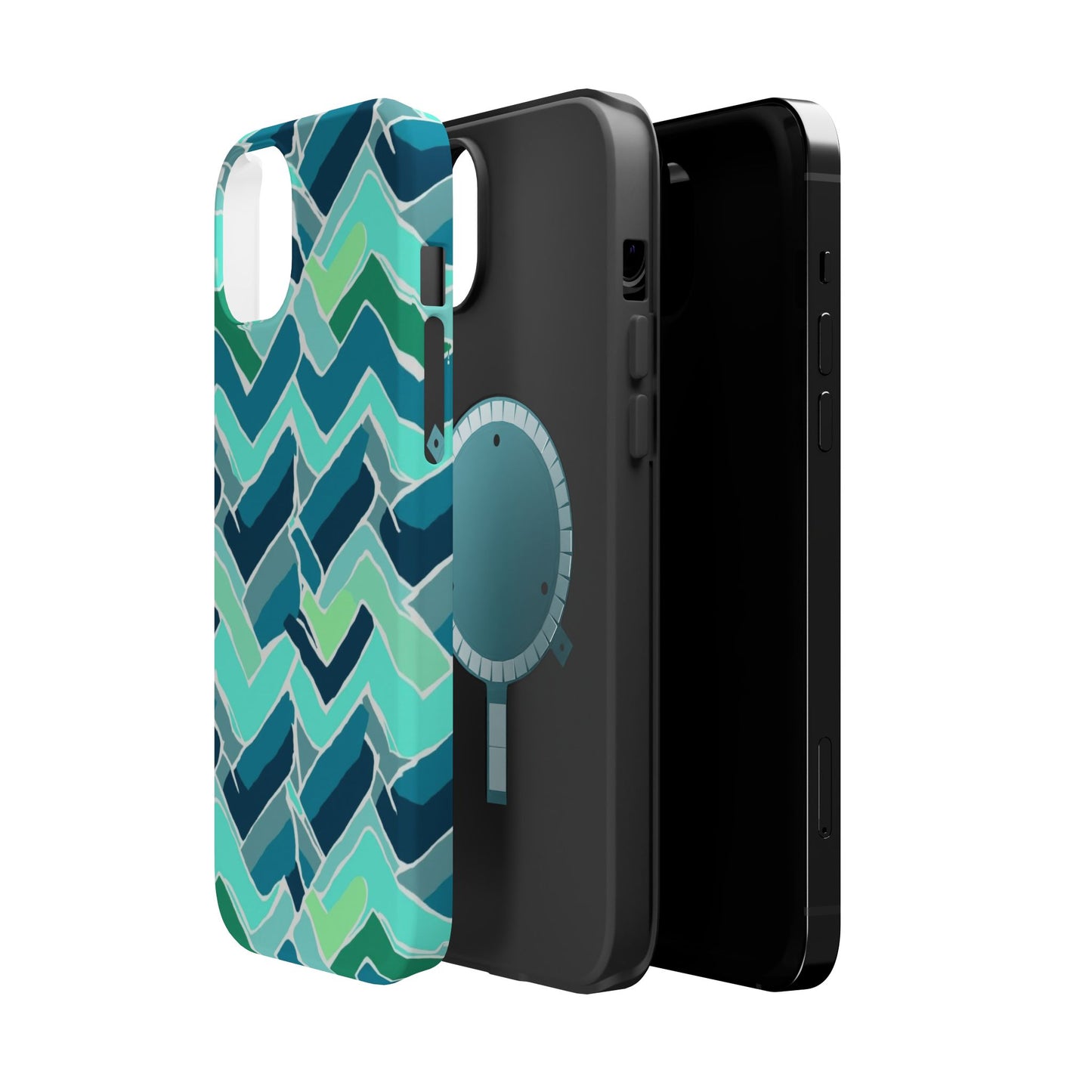 Watercolor Chevron Phone Case β Aesthetic Soft Pastel Phone Cover for iPhone | Unique Artistic Design with Floral Accents