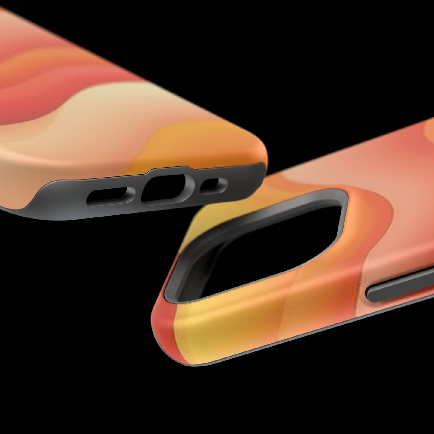 Sunset Waves Phone Case - Aesthetic Orange & Yellow Gift | Retro Summer Vibes Cases