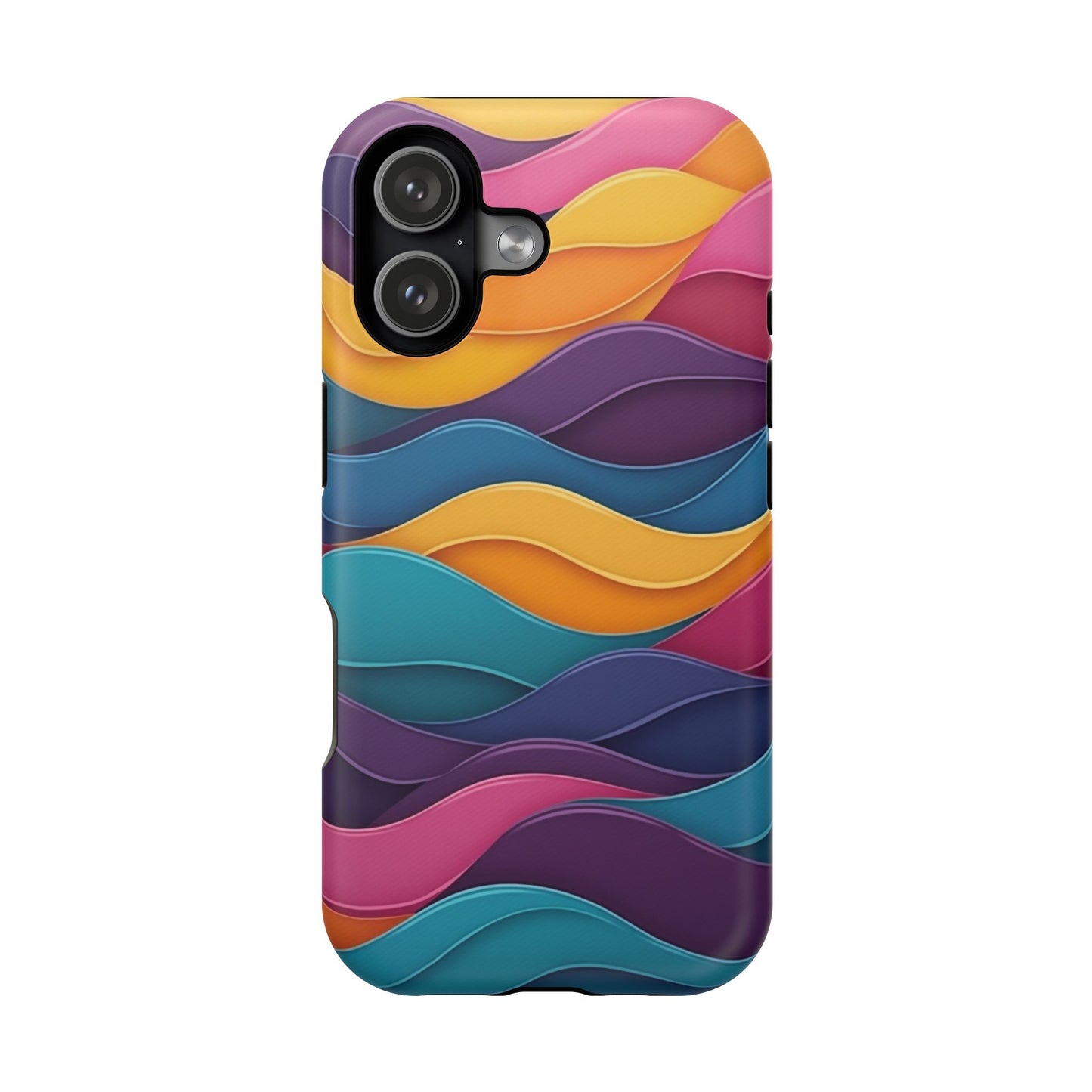 Colorful Wave Phone Case - Aesthetic iPhone Case, Bright Gift Idea, Trendy Summer Accessory
