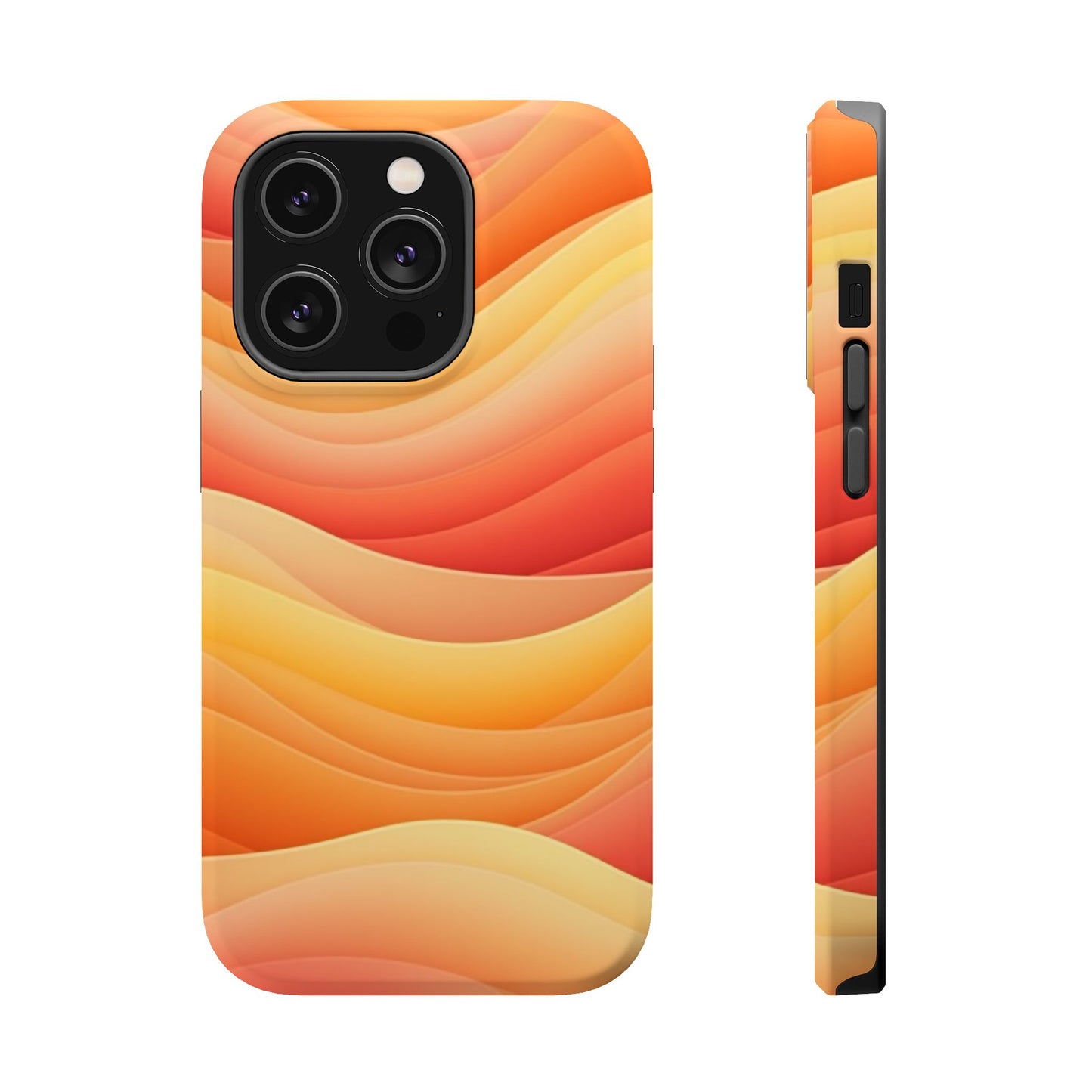 Sunset Wave Phone Case - Aesthetic Orange iPhone Case, Golden Hour Gift Idea, Trendy Beach Vibes