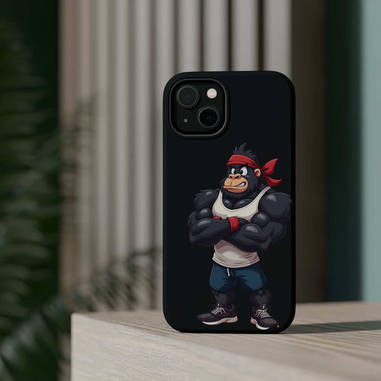 Red Band Gym Gorilla Phone Case β Fierce Style Meets Tough Protection