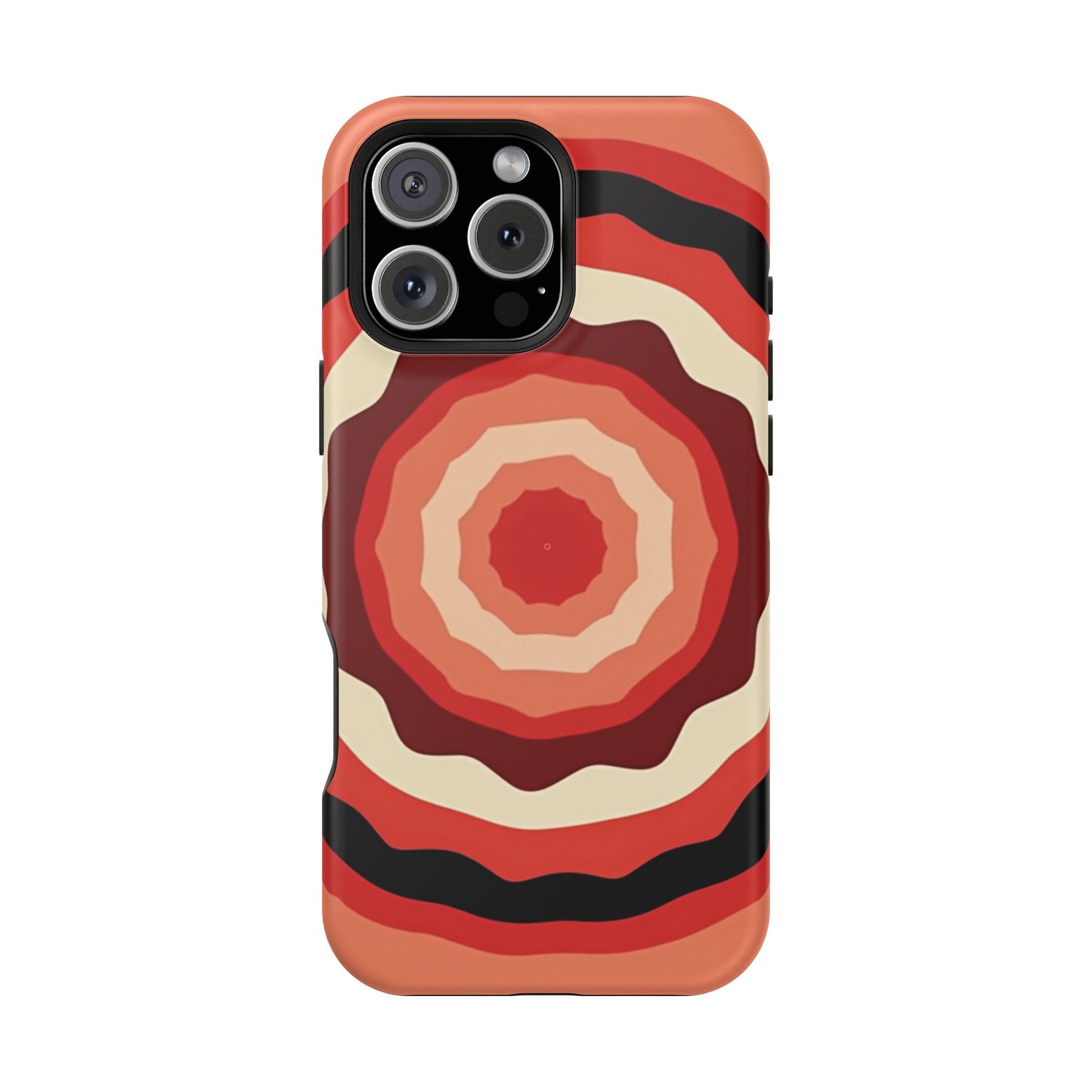 Retro Sunset iPhone Case - 70s Inspired Floral Design, Aesthetic Gift Idea