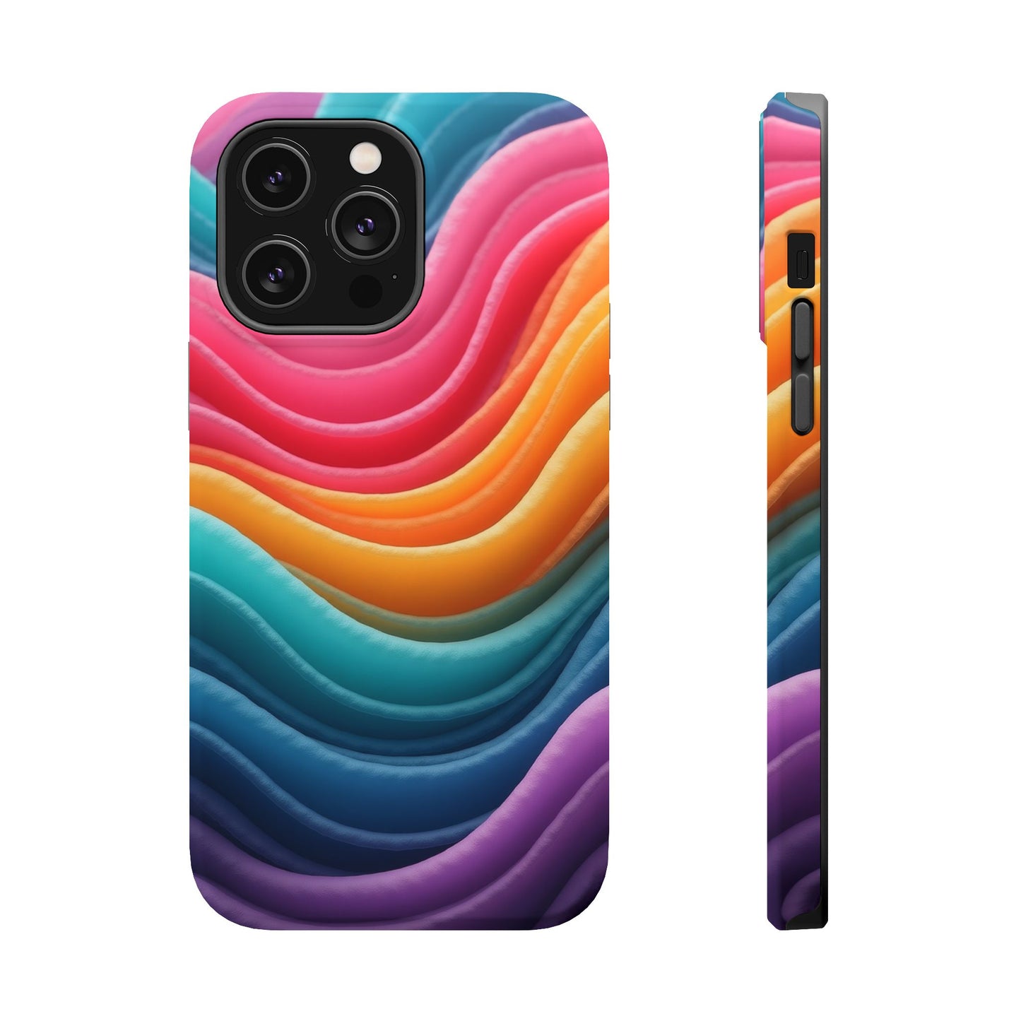 Colorful Wave Phone Case - Aesthetic iPhone Case, Pride Gift Idea, Trendy Summer Accessory