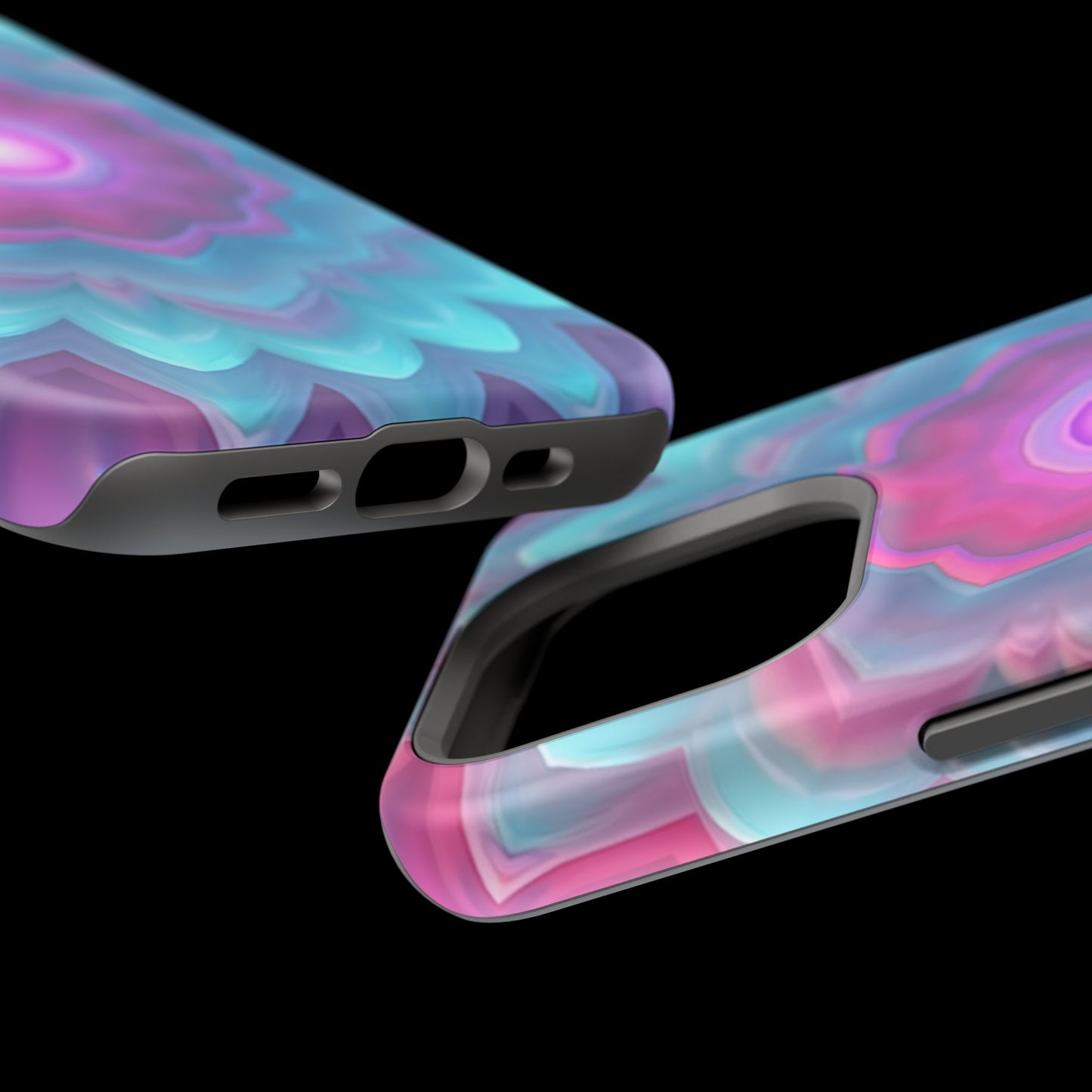 Cosmic Bloom iPhone Case - Galaxy Floral Design, Aesthetic Gift Idea