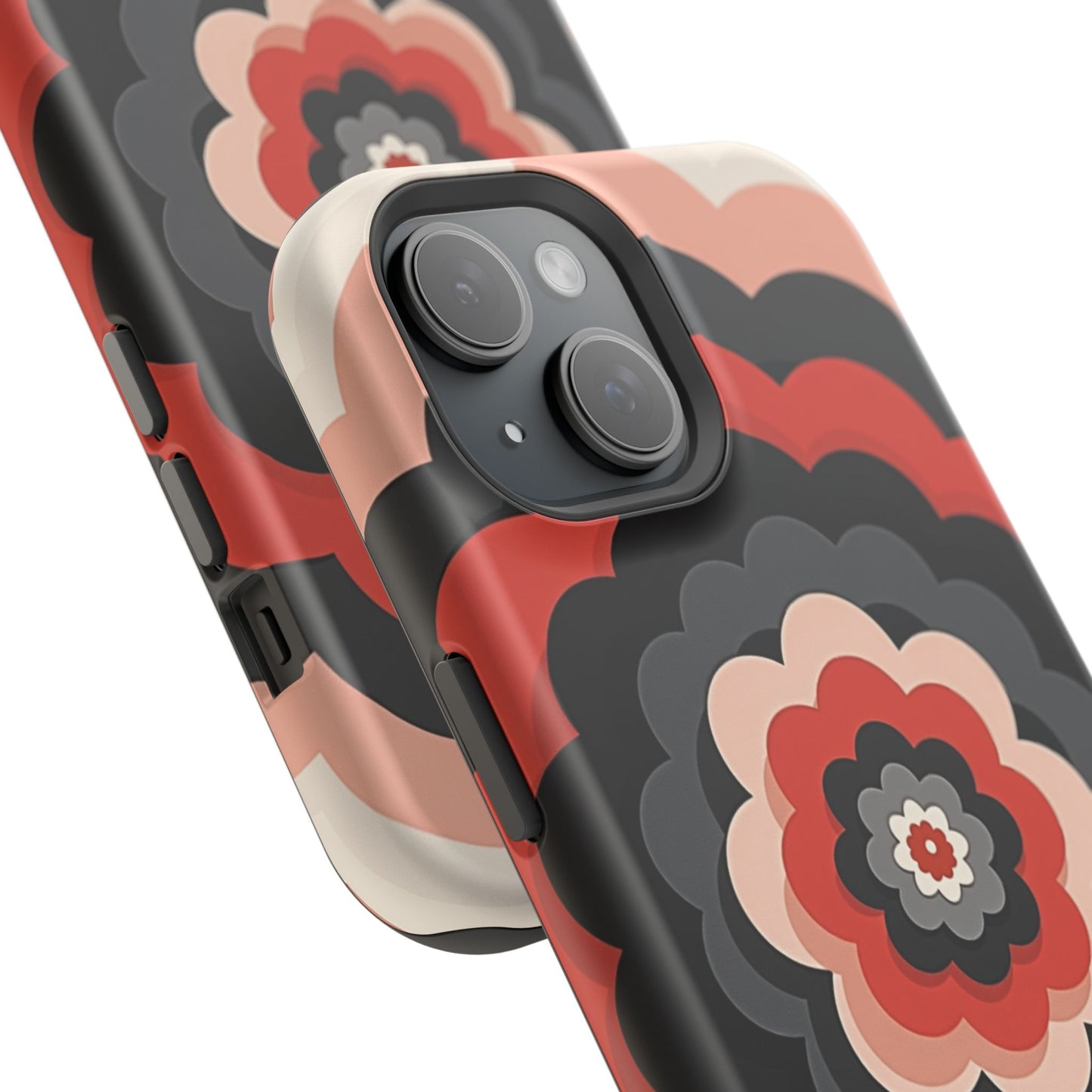 Floral Phone Case - Retro Flower iPhone Case, Aesthetic Gift Idea, Cute Pink Design