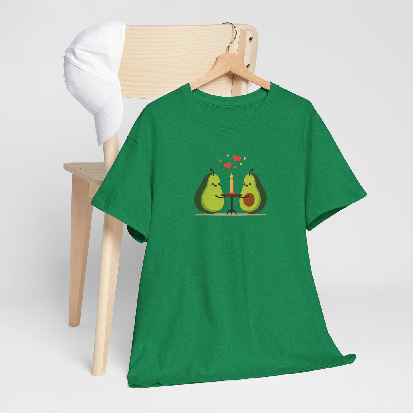 Cute Avocado Couple T-Shirt – “Avocuddles Date Night” – Funny Romantic Tee for Foodie Lovers & Veggie Fans
