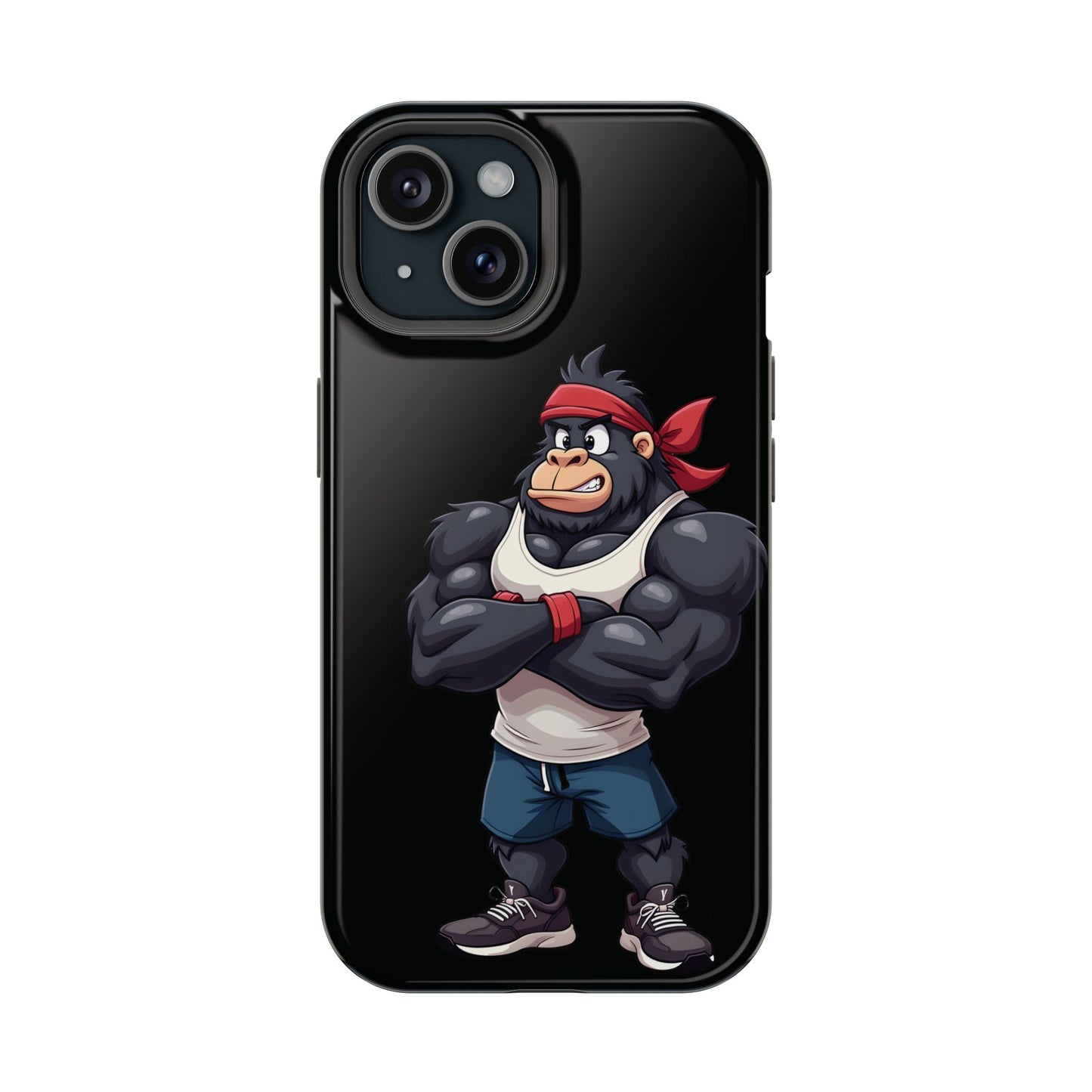 Red Band Gym Gorilla Phone Case β Fierce Style Meets Tough Protection