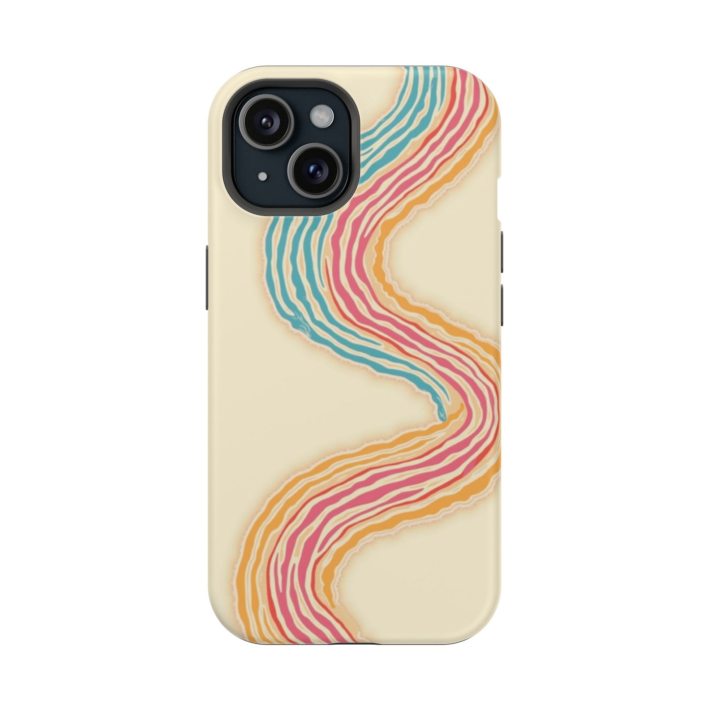 Abstract Flow Phone Case - Pastel Streamline Design