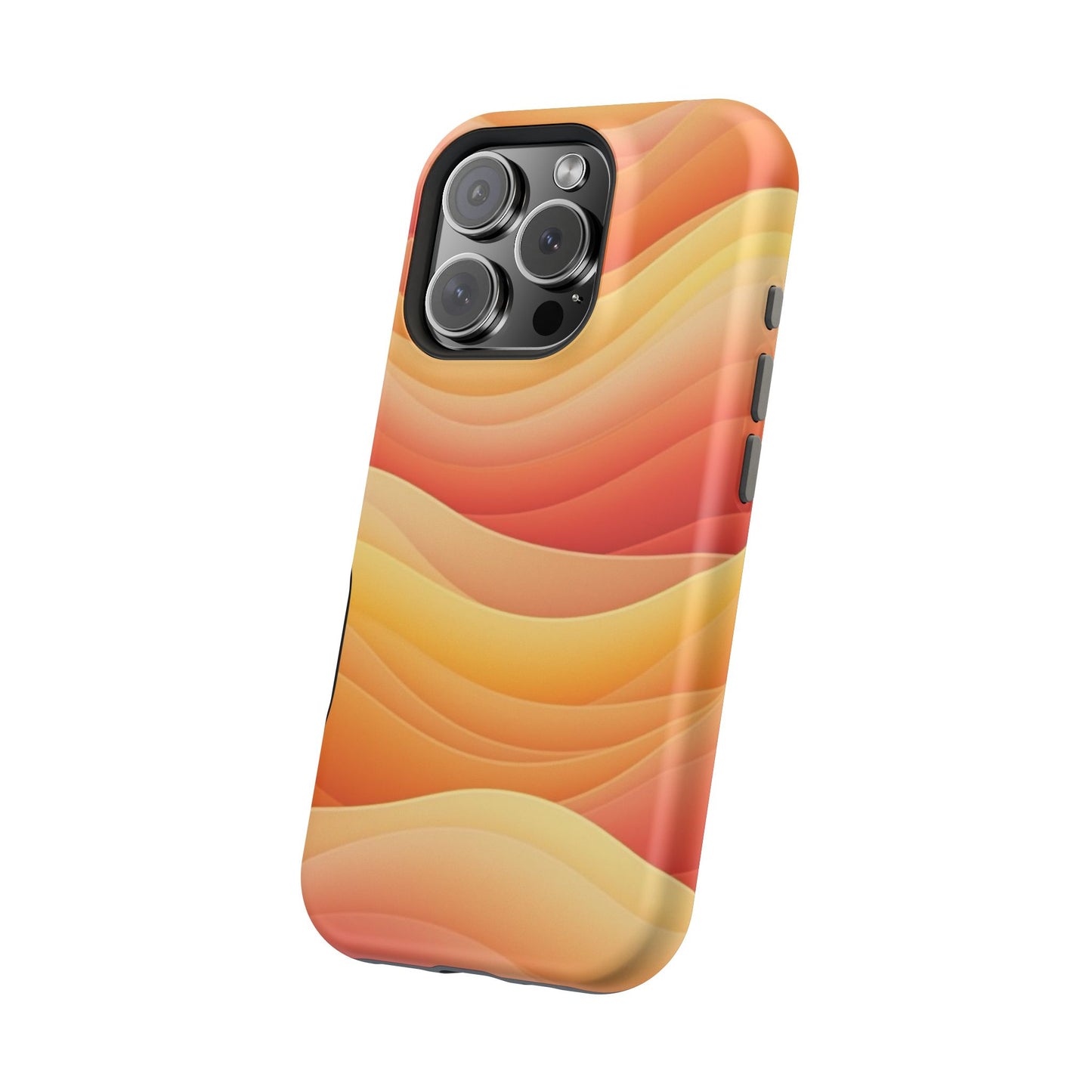 Sunset Wave Phone Case - Aesthetic Orange iPhone Case, Golden Hour Gift Idea, Trendy Beach Vibes
