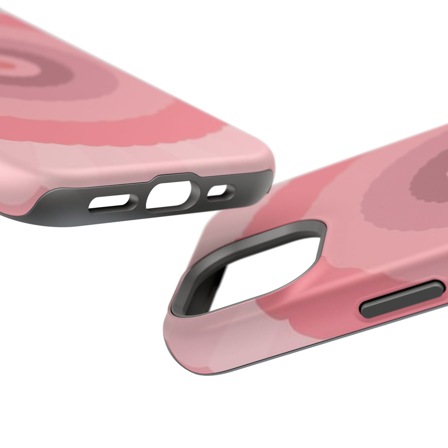 Retro Pink iPhone Case - 70s Aesthetic Wave Design - Cute Y2K Accessory