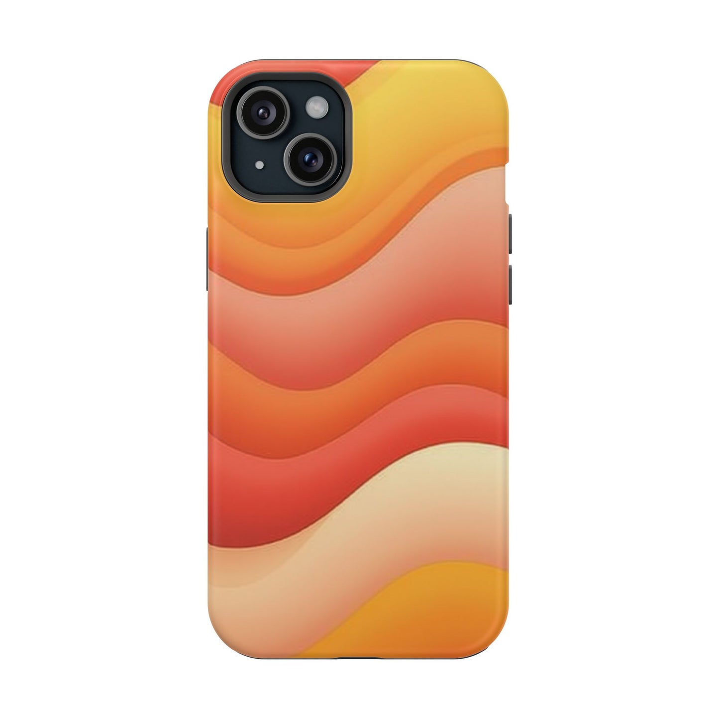 Sunset Waves Phone Case - Aesthetic Orange & Yellow Gift | Retro Summer Vibes Cases