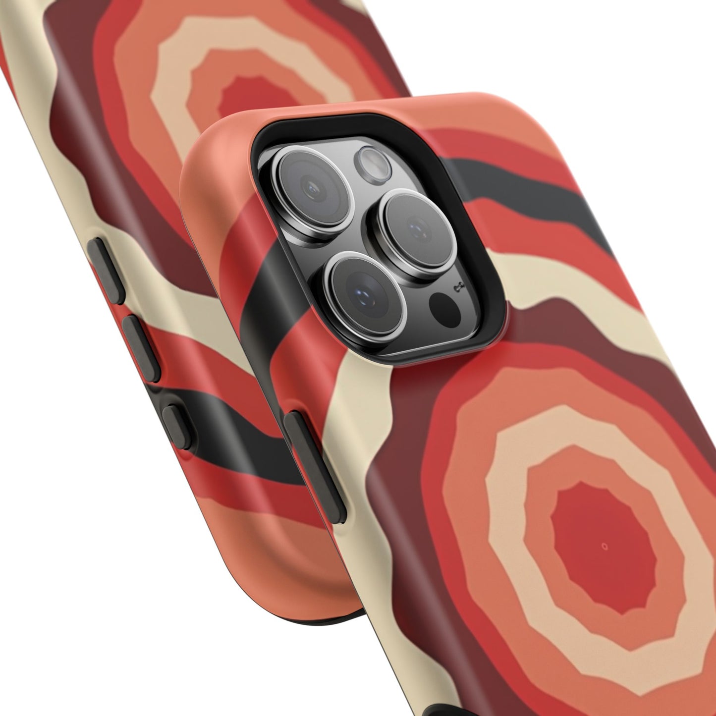 Retro Sunset iPhone Case - 70s Inspired Floral Design, Aesthetic Gift Idea
