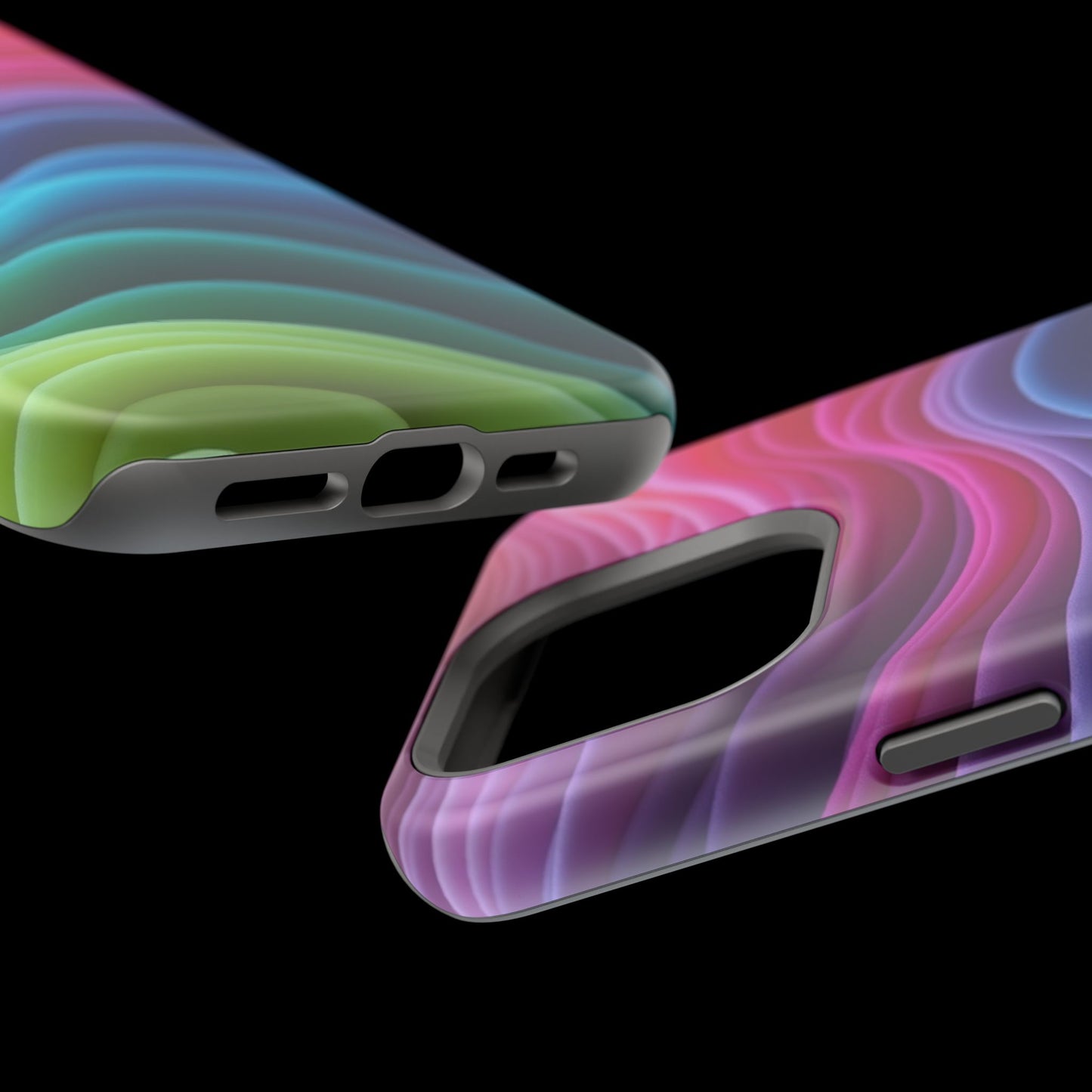 Colorful Wave Phone Case - Aesthetic iPhone Case | Rainbow Ripple Design | Trendy Gifts for Her | Unique Art Print