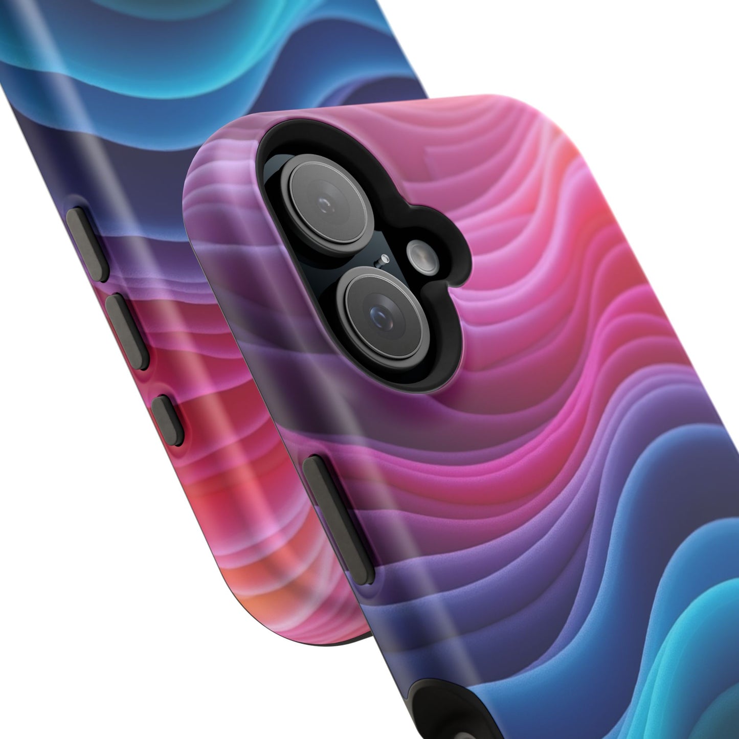 Colorful Wave Phone Case - Aesthetic iPhone Case | Rainbow Ripple Design | Trendy Gifts for Her | Unique Art Print