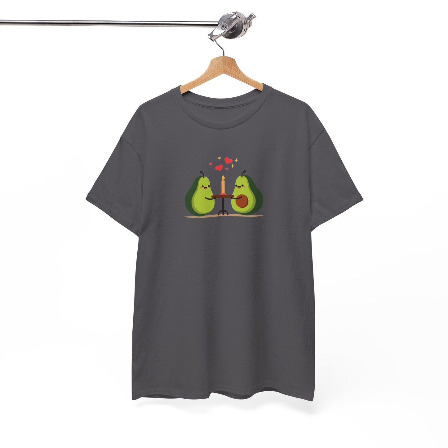 Cute Avocado Couple T-Shirt – “Avocuddles Date Night” – Funny Romantic Tee for Foodie Lovers & Veggie Fans