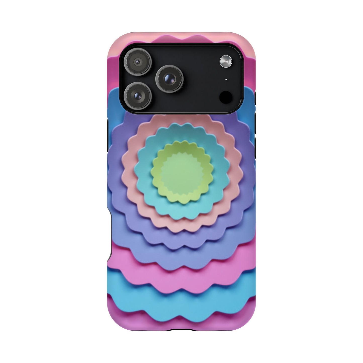 Layered Bloom iPhone Case - Pastel Flower Design, Cute Aesthetic Gift Idea