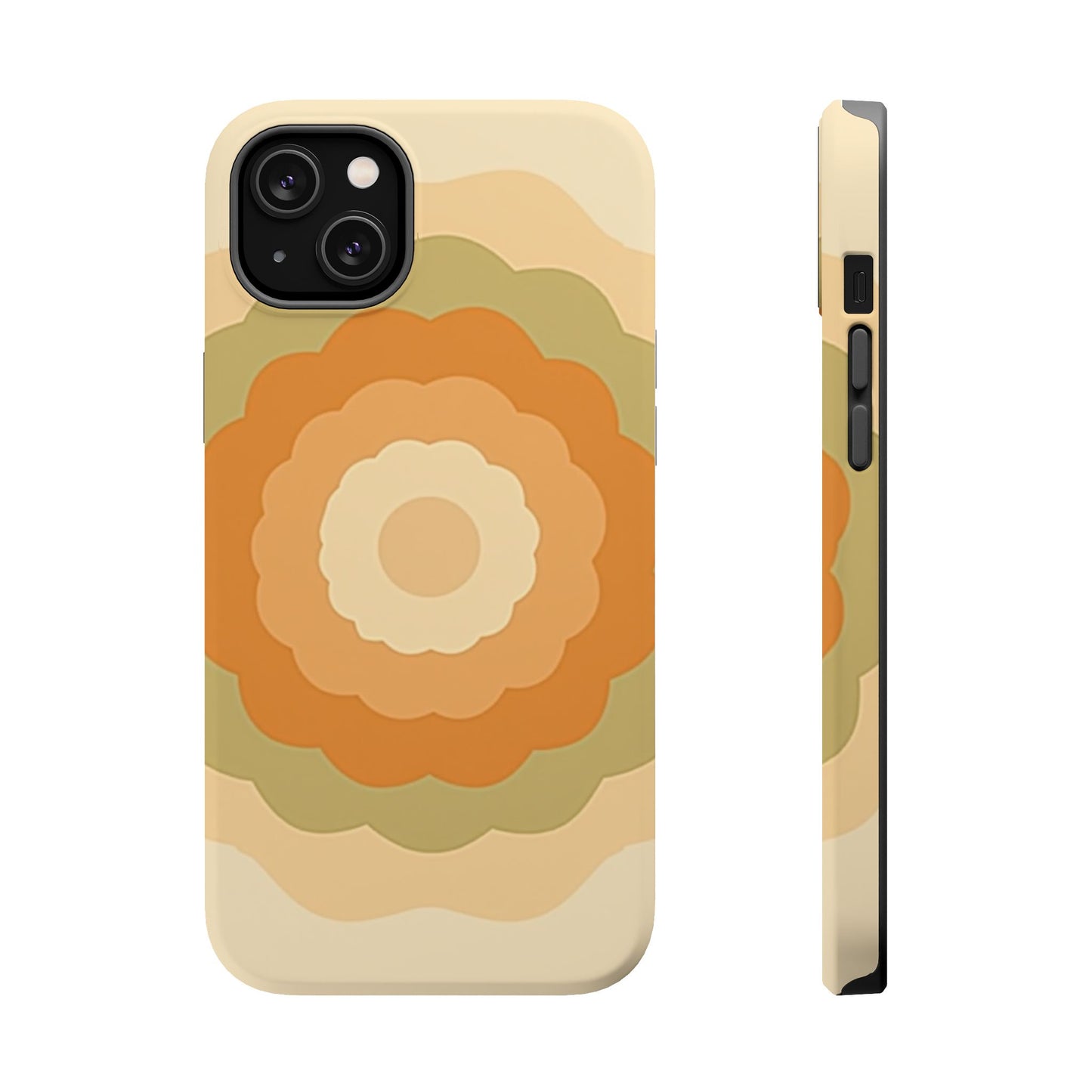Retro Bloom iPhone Case - 70s Floral Design, Vintage Aesthetic Gift Idea