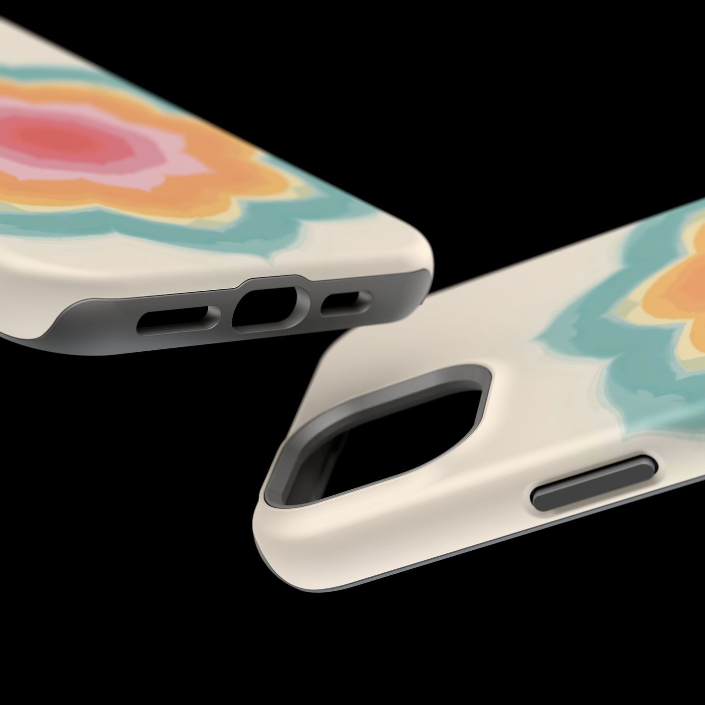 Floral Bloom iPhone Case - Retro Flower Power Design, Aesthetic Gift Idea