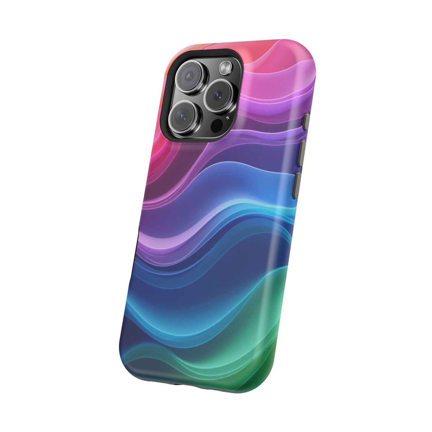 Pastel Wave Phone Case - Aesthetic iPhone Case | Lavender & Blue Gradient Design | Gifts for Her | Unique Art Print