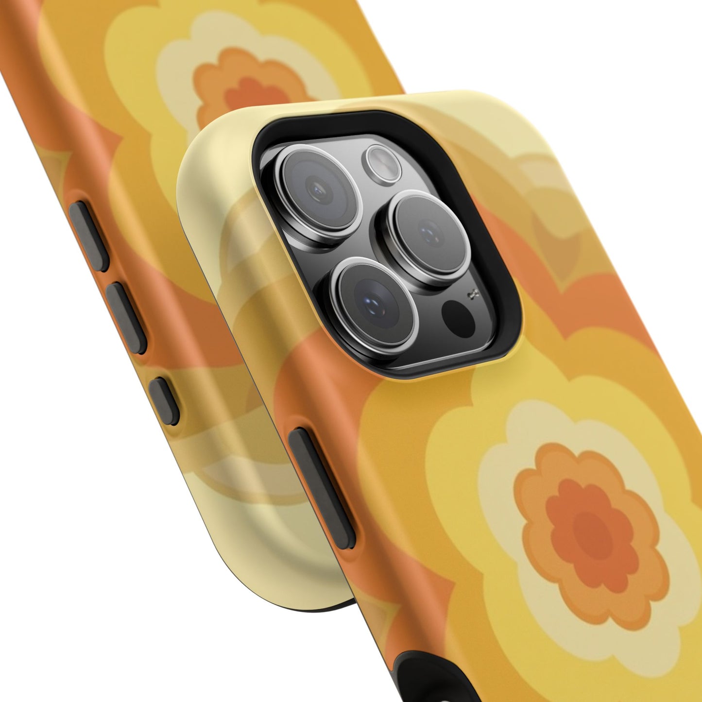 Vintage Floral iPhone Case - 70s Retro Flower Design, Groovy Aesthetic Gift Idea